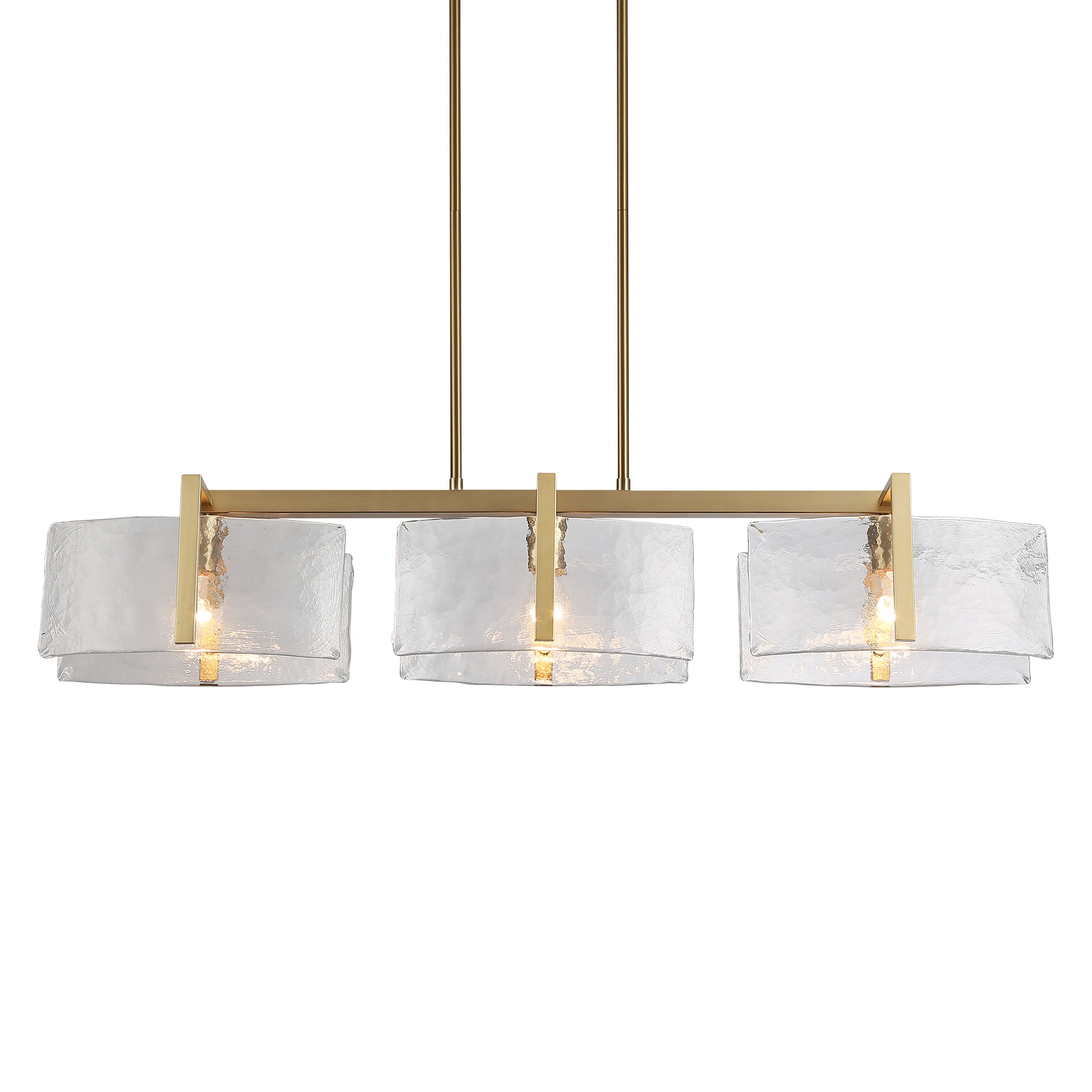 Golden Lighting Aenon 3-light Island Light in Brushed Champagne Brass