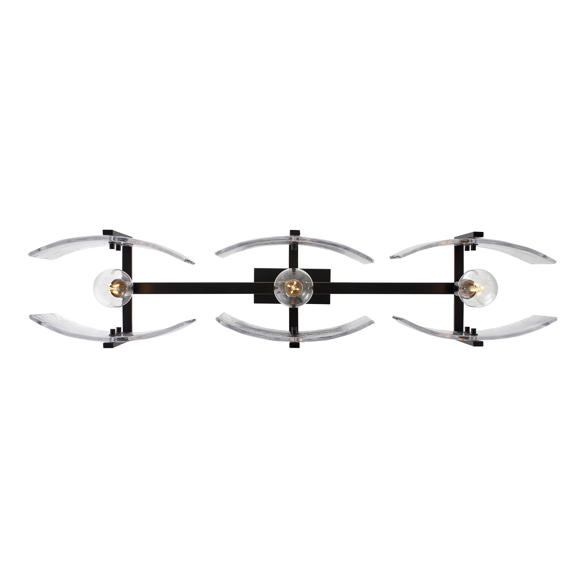 Aenon 3-light Island Light in Matte Black - - Golden Lighting