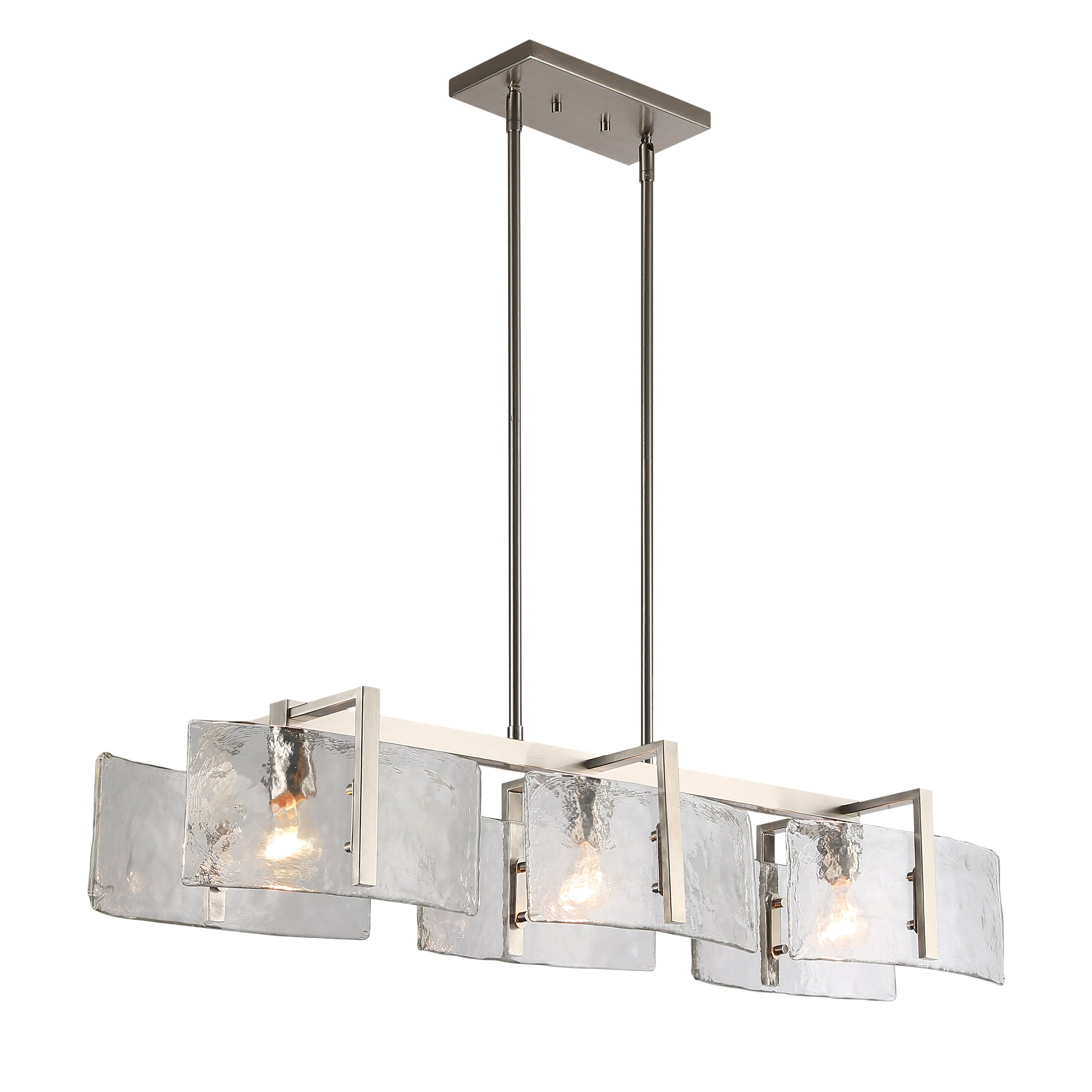 Golden Lighting Aenon 3-light Island Light in Pewter