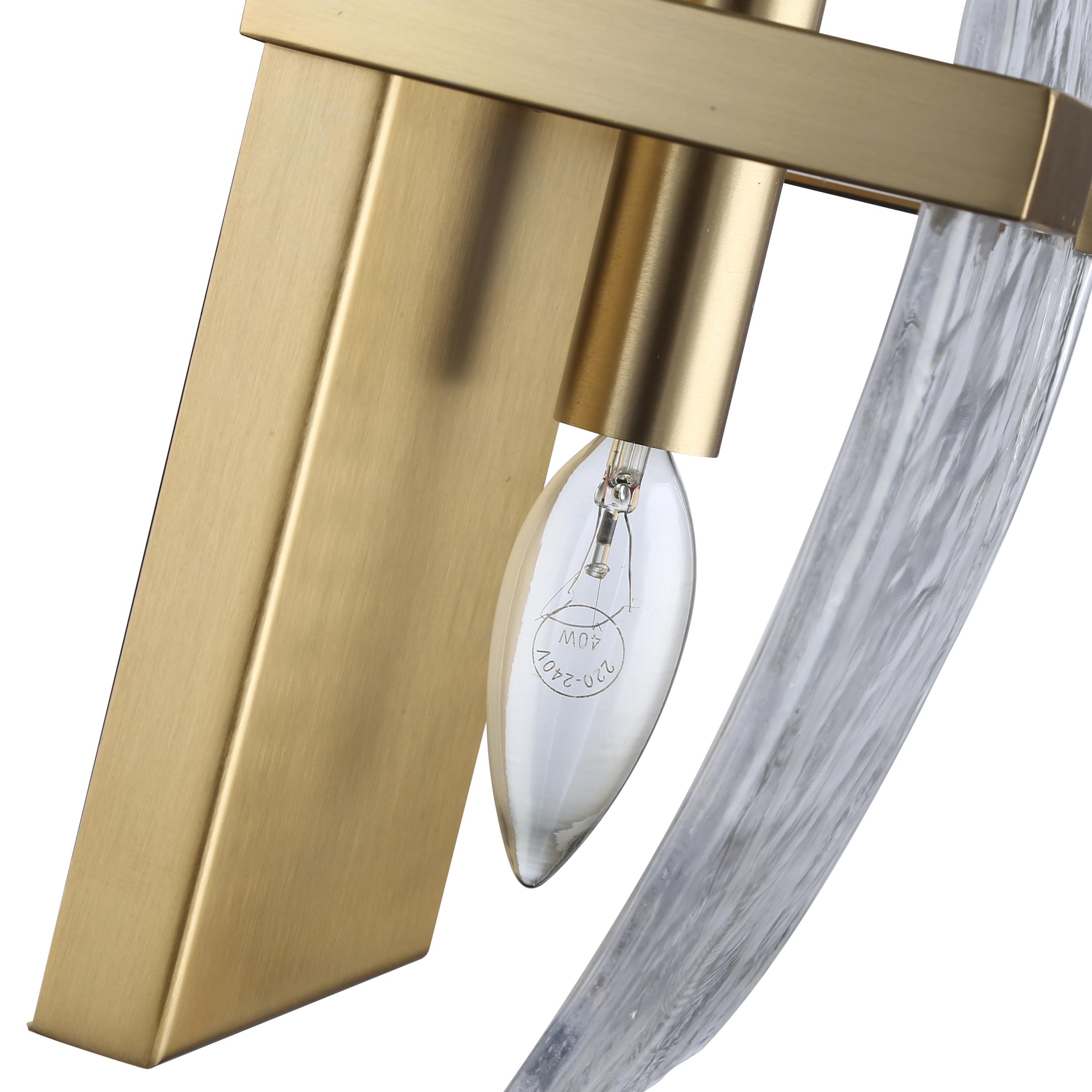 Aenon 2-light Wall Sconce in Brushed Champagne Brass - - Golden Lighting