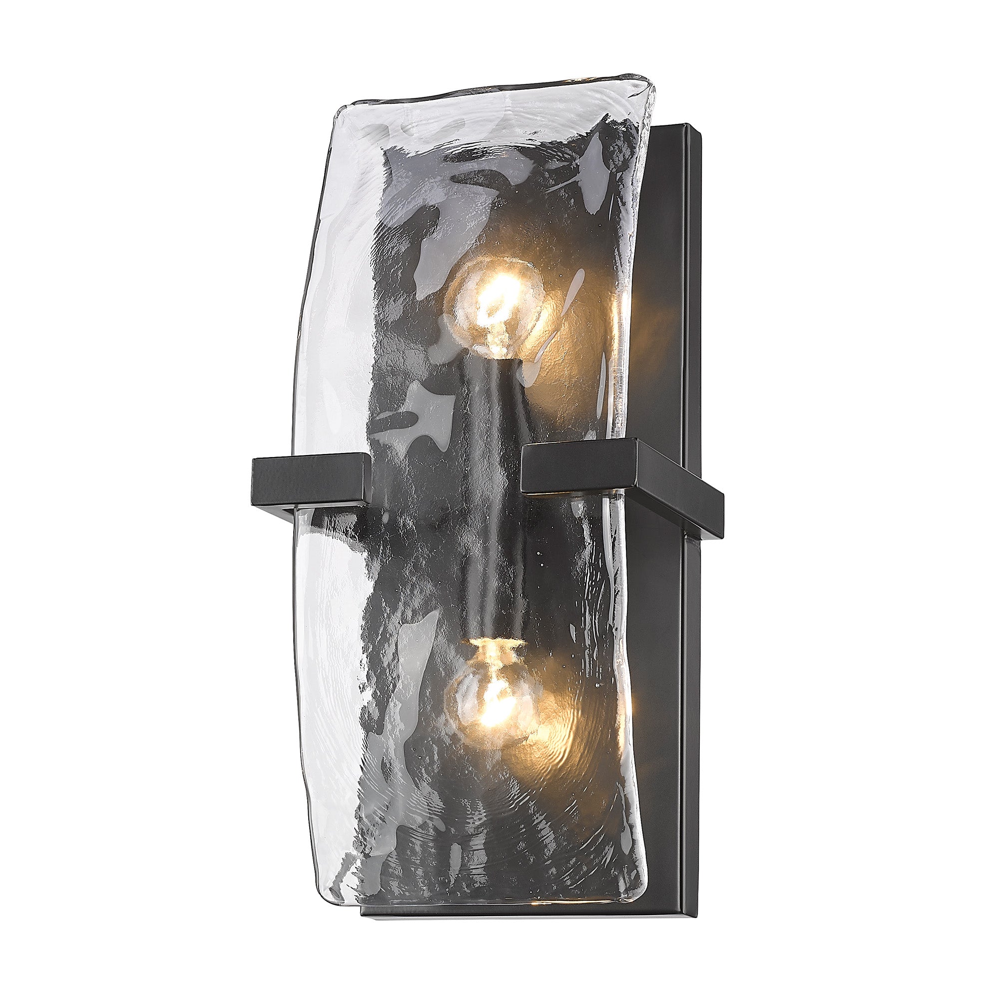 Golden Lighting Aenon 2-light Wall Sconce in Matte Black