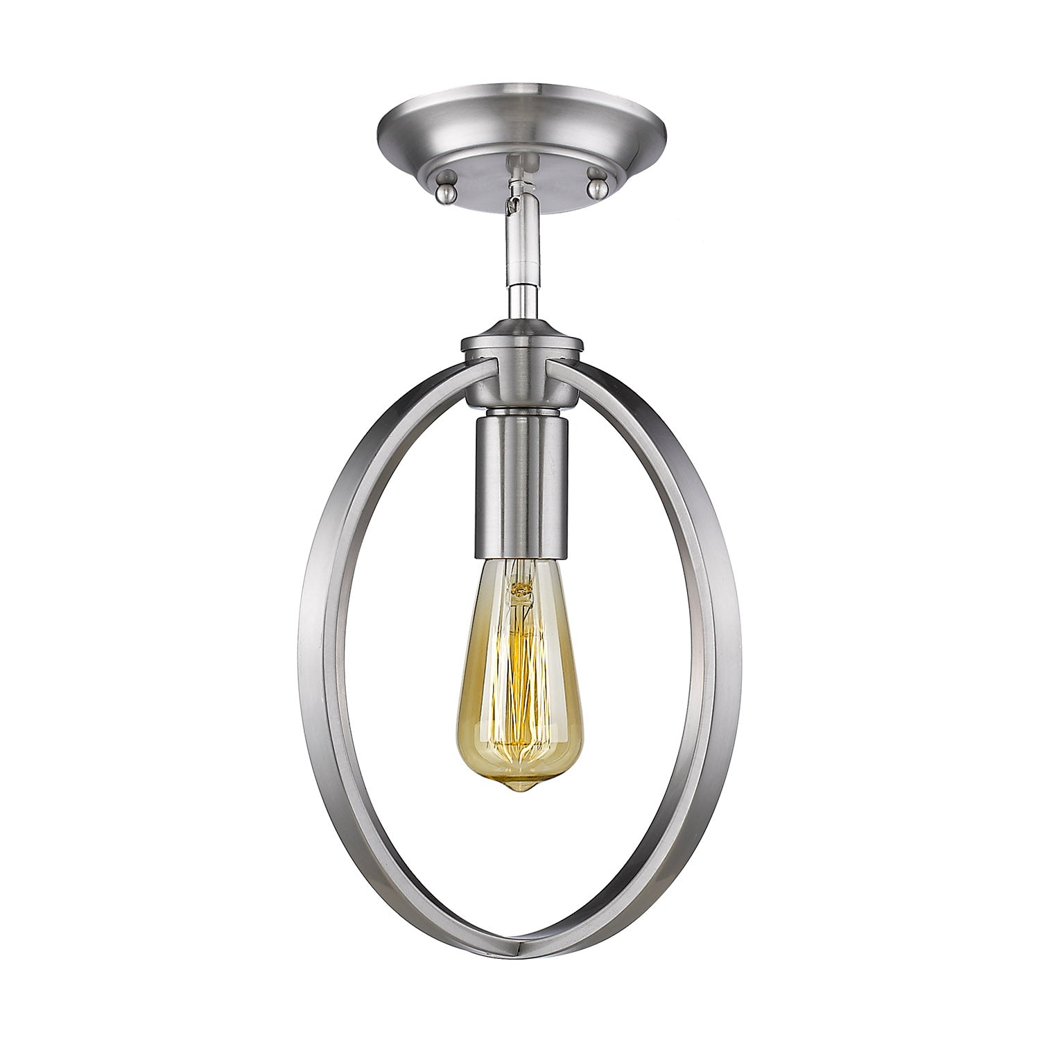 Colson PW Semi-Flush in Pewter - Default Title - Golden Lighting