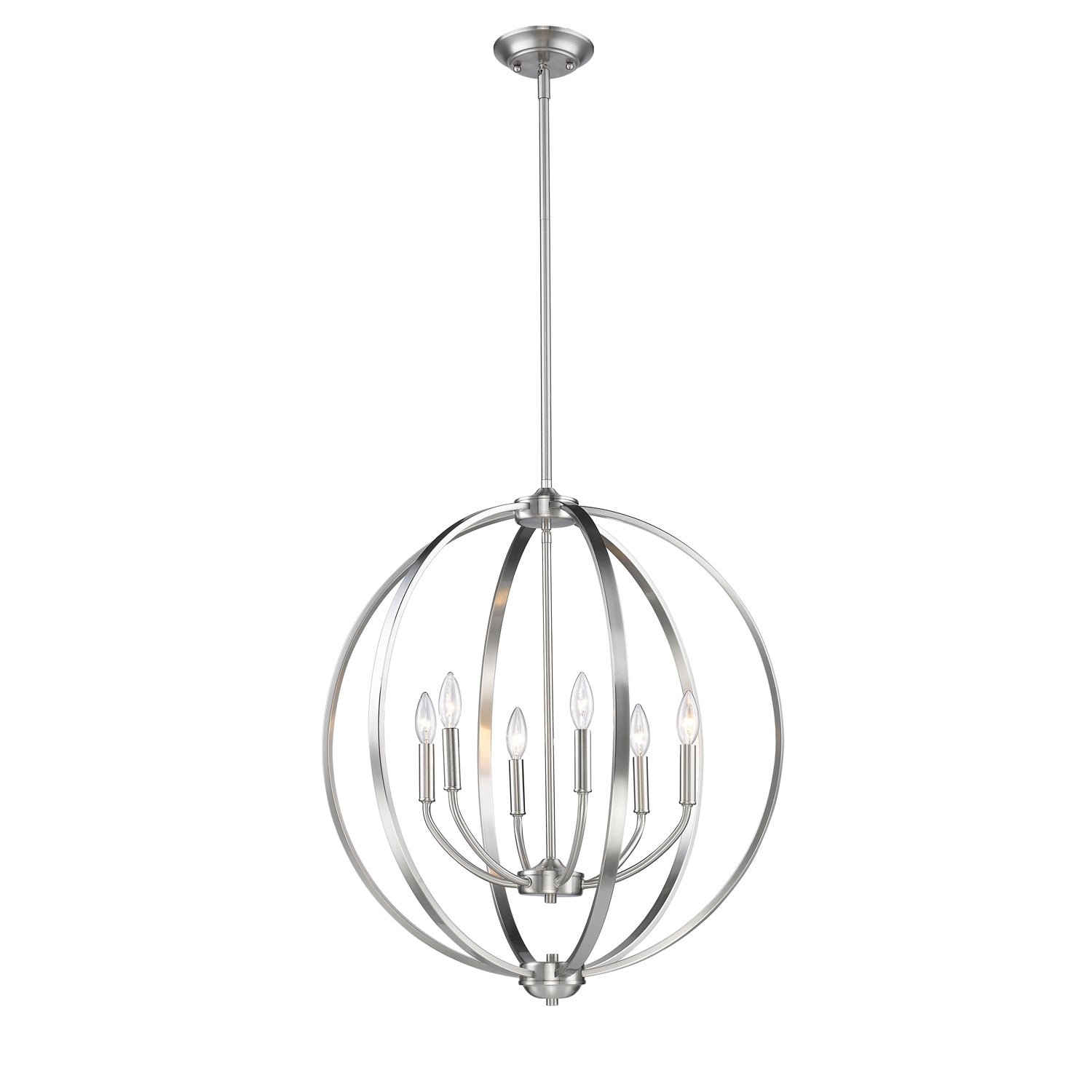 Golden Lighting Colson 6-light Chandelier in Pewter