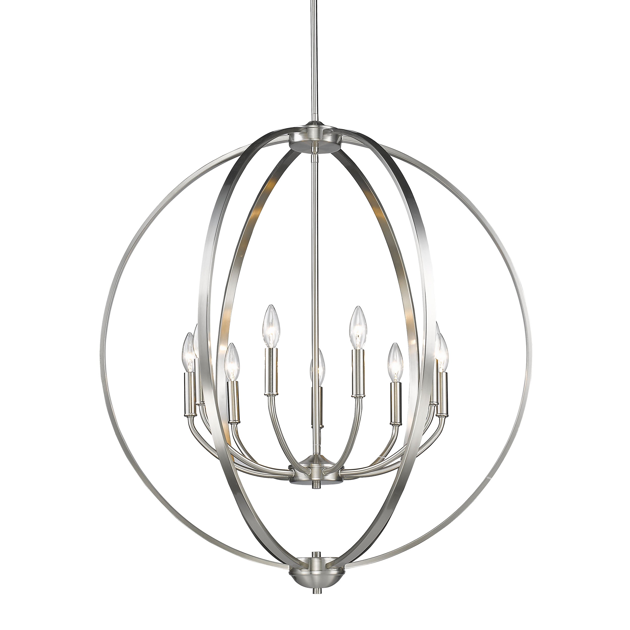Golden Lighting Colson 9-light Chandelier in Pewter - - Golden Lighting