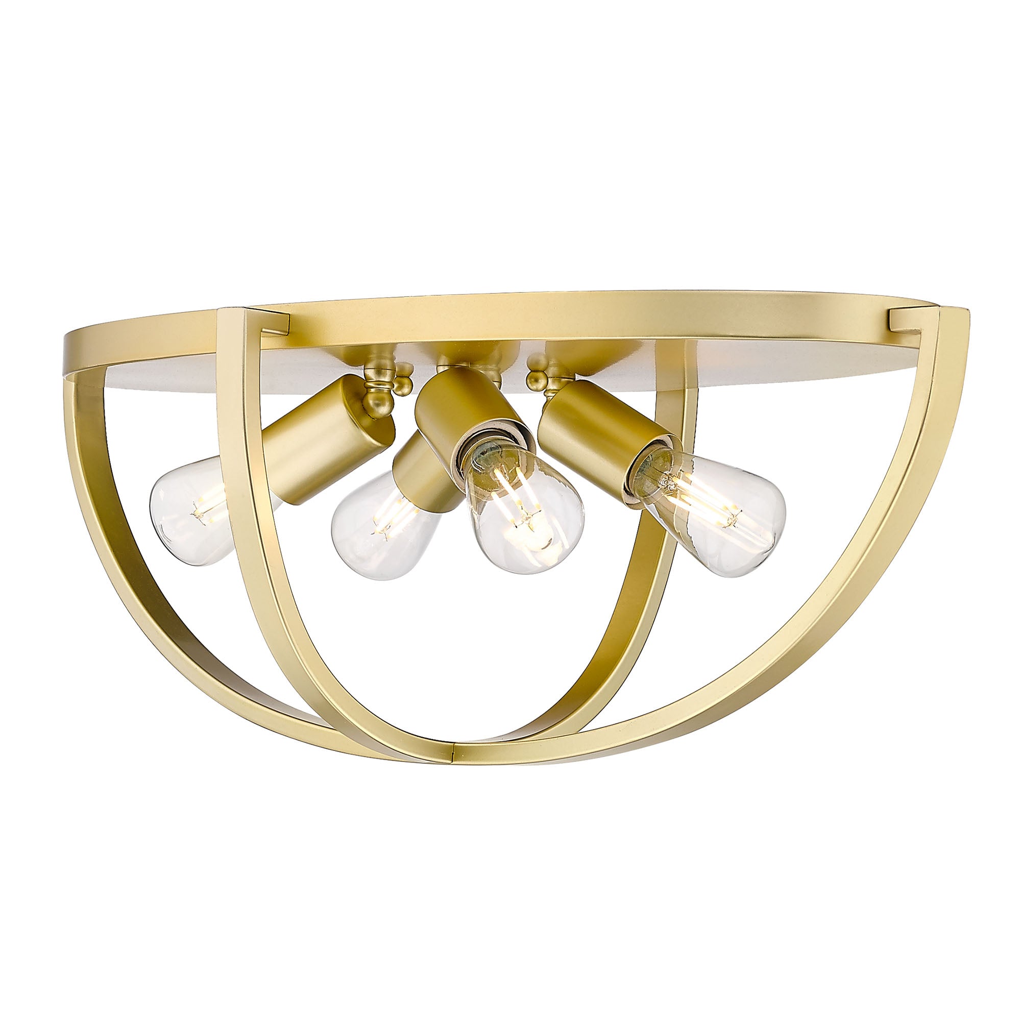Golden Lighting Colson 4-light Flush Mount in Olympic Gold