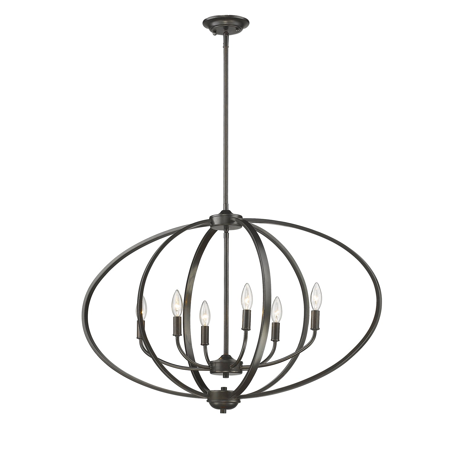 Golden Lighting Colson 6-light Island Light in Etruscan Bronze - - Golden Lighting
