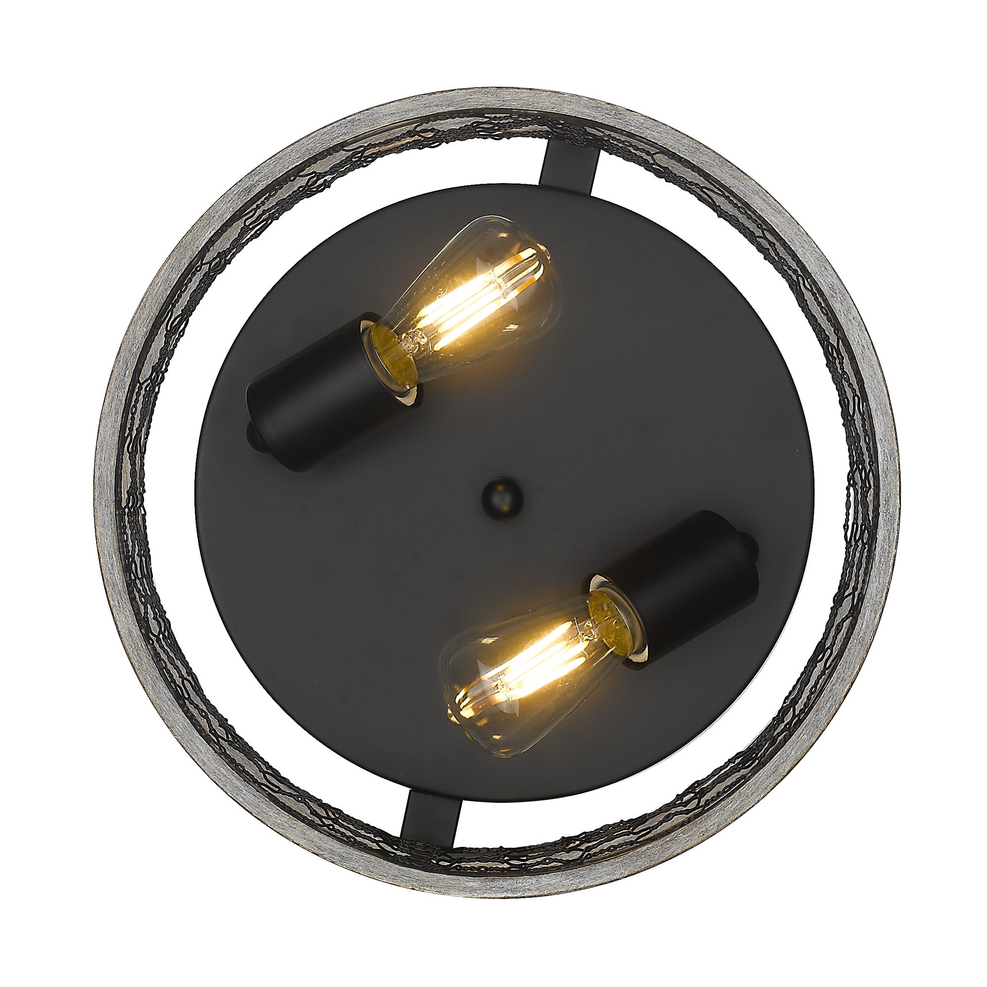Bailey 2-light Flush Mount in Matte Black