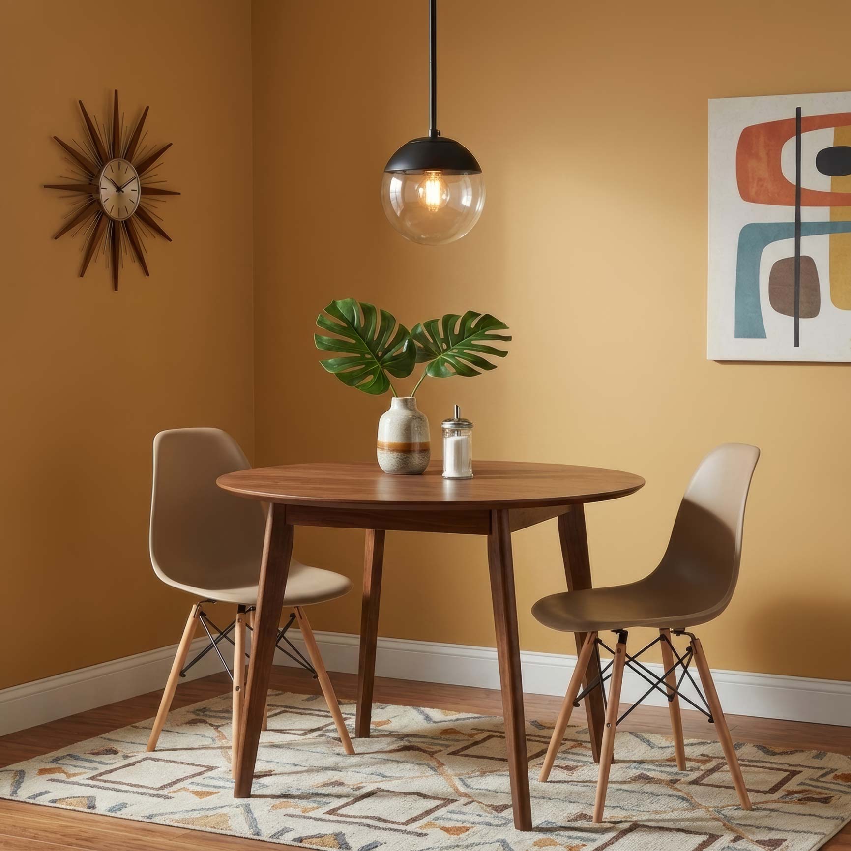 Golden Lighting Dixon 1-light Pendant in Matte Black and Clear Glass - - Golden Lighting