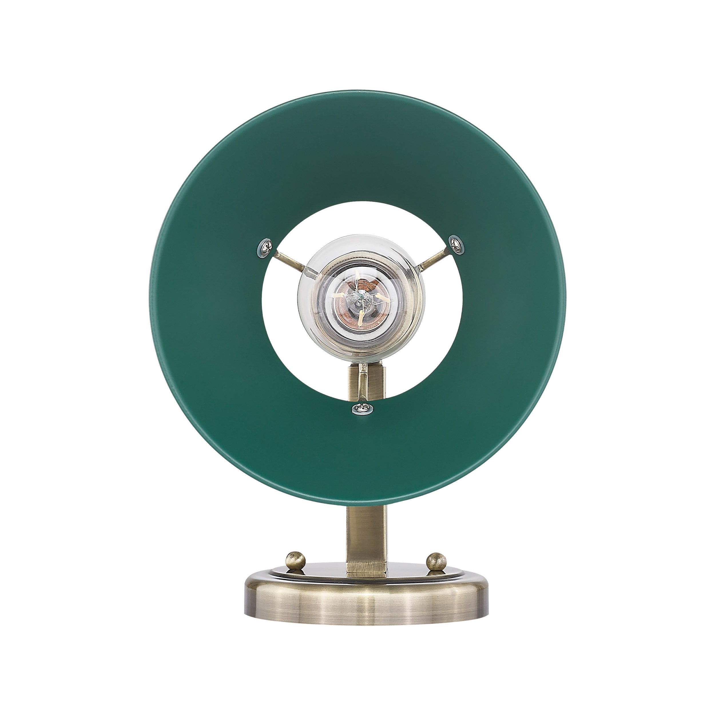 Yep by Golden Lighting Orwell 1-light Wall Sconce in Aged Brass and Pine Green shade - - Golden Lighting