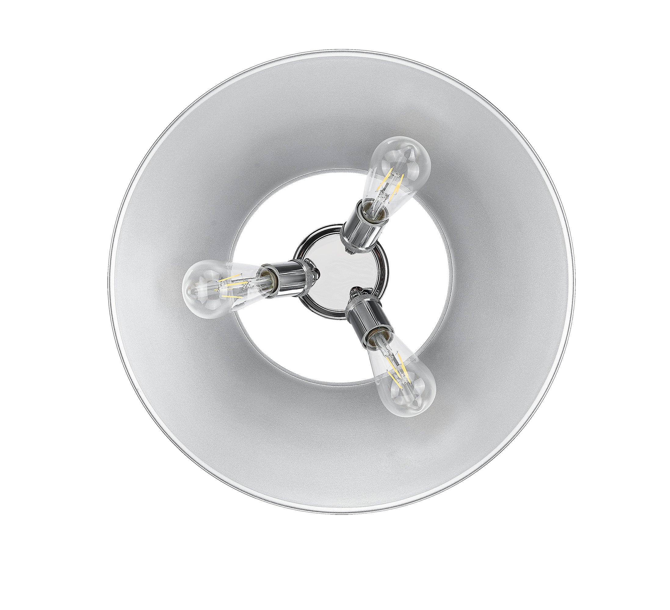 Yep by Golden Lighting Orwell 3-light Flush Mount in Chrome and Pewter shade - - Golden Lighting