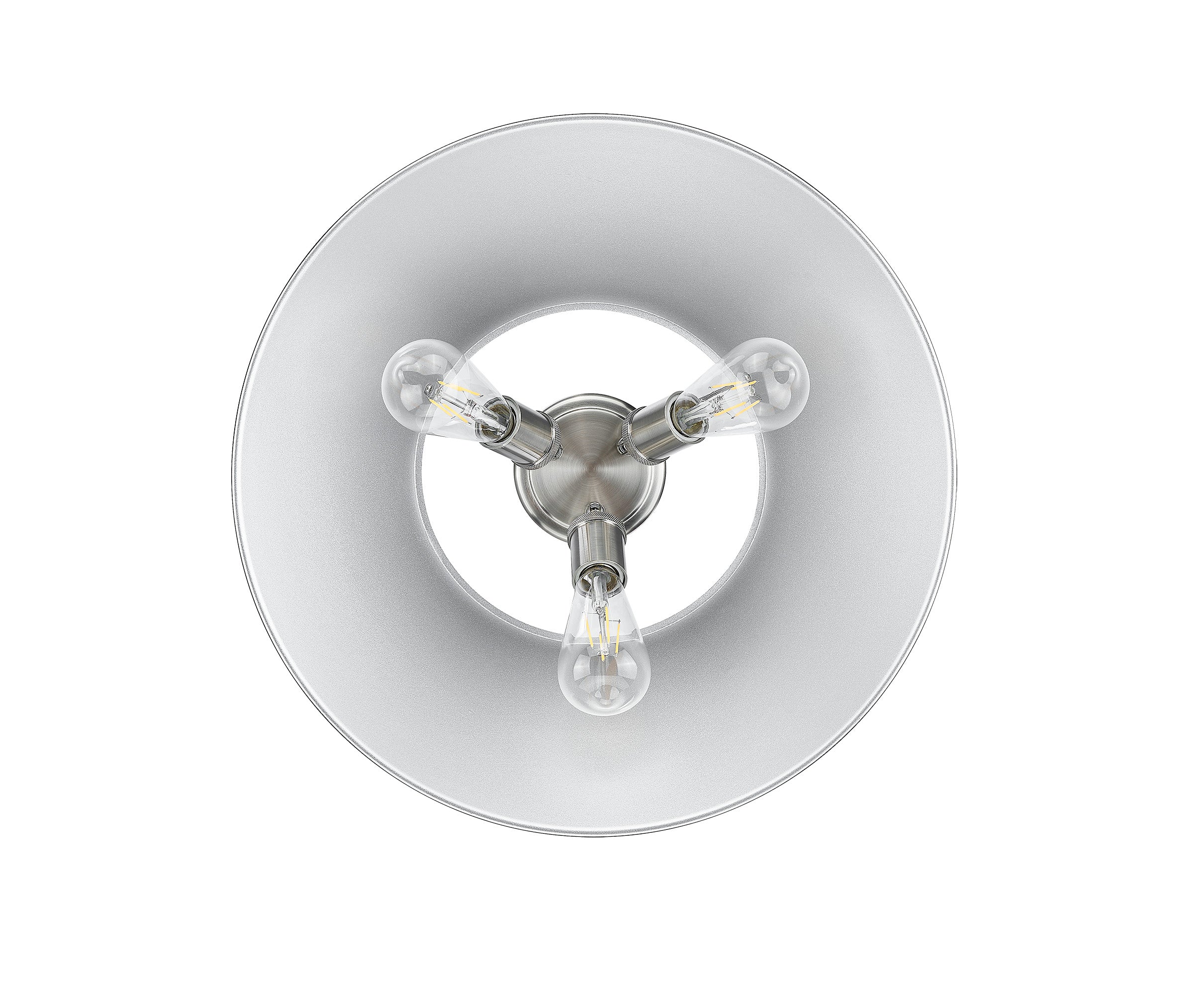 Yep by Golden Lighting Orwell 3-light Flush Mount in Pewter and Chrome shade - - Golden Lighting