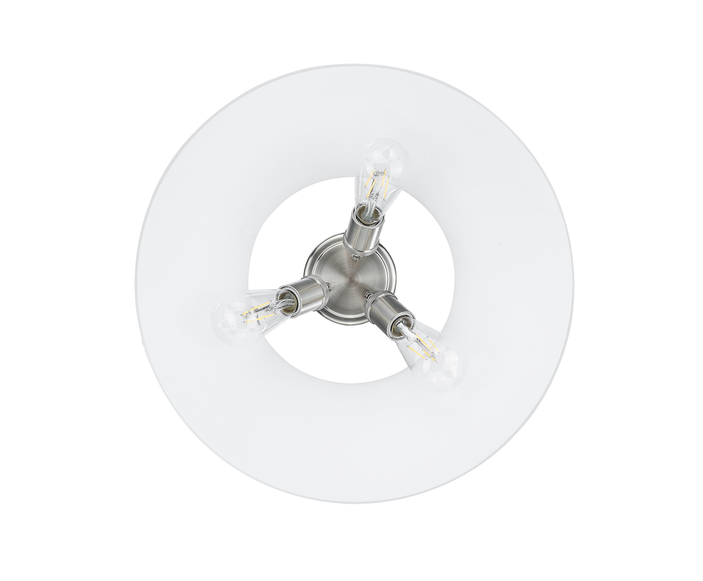 Orwell 3-Light Flush Mount in Pewter with Opal Glass - Default Title - Golden Lighting