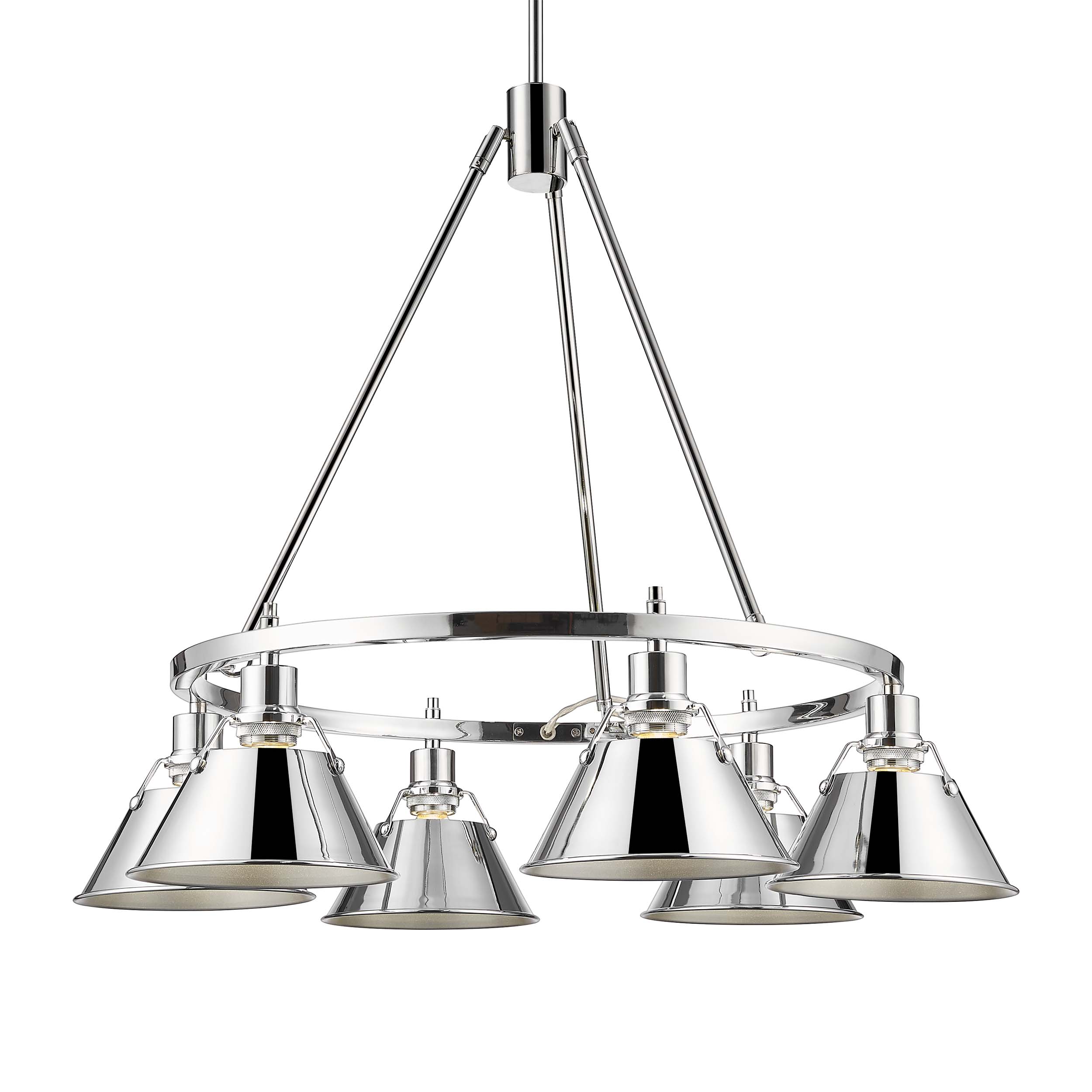Yep by Golden Lighting Orwell 6-light Chandelier in Chrome - Default Title - Golden Lighting