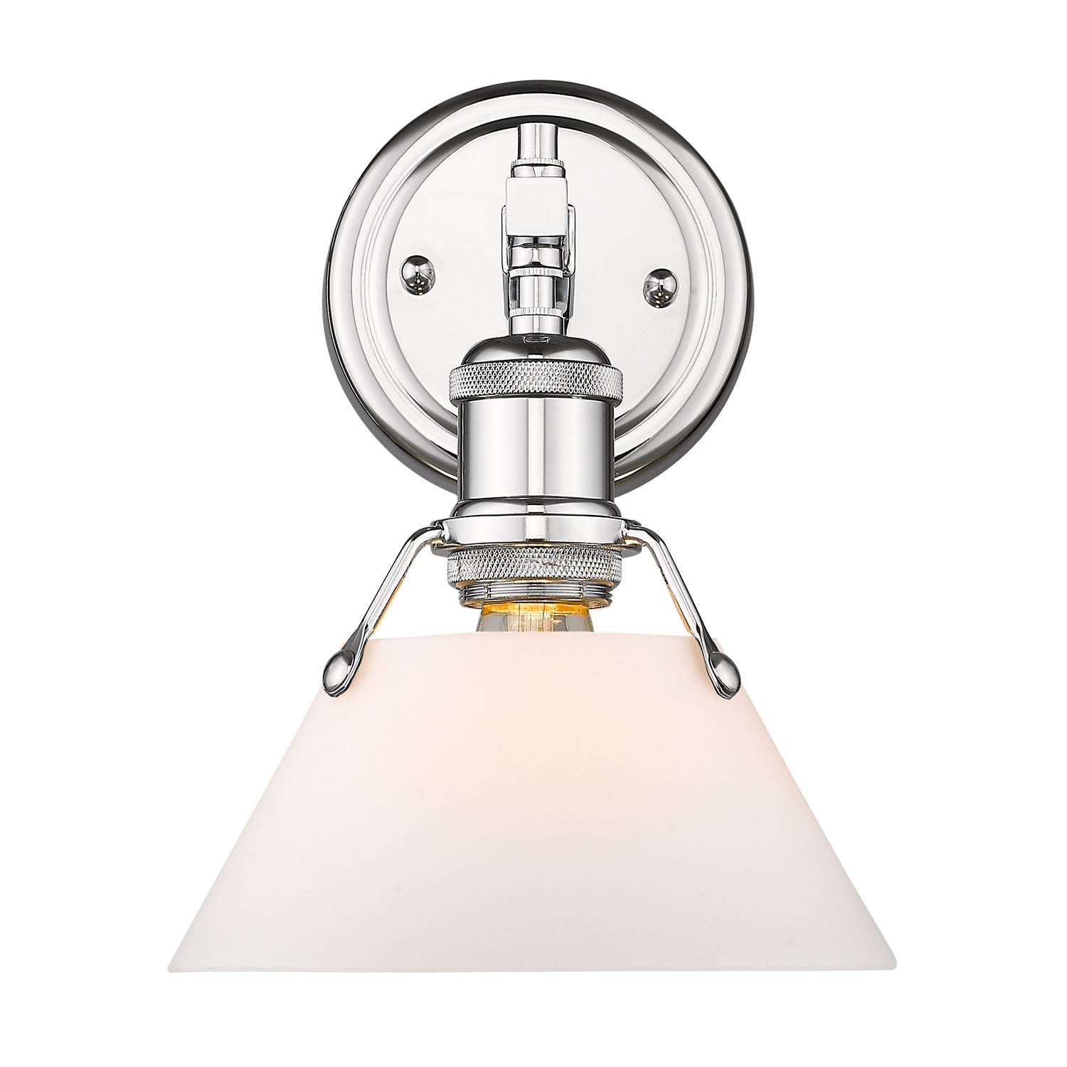 Yep by Golden Lighting Orwell 1-light Vanity in Chrome and Opal Glass - - Golden Lighting