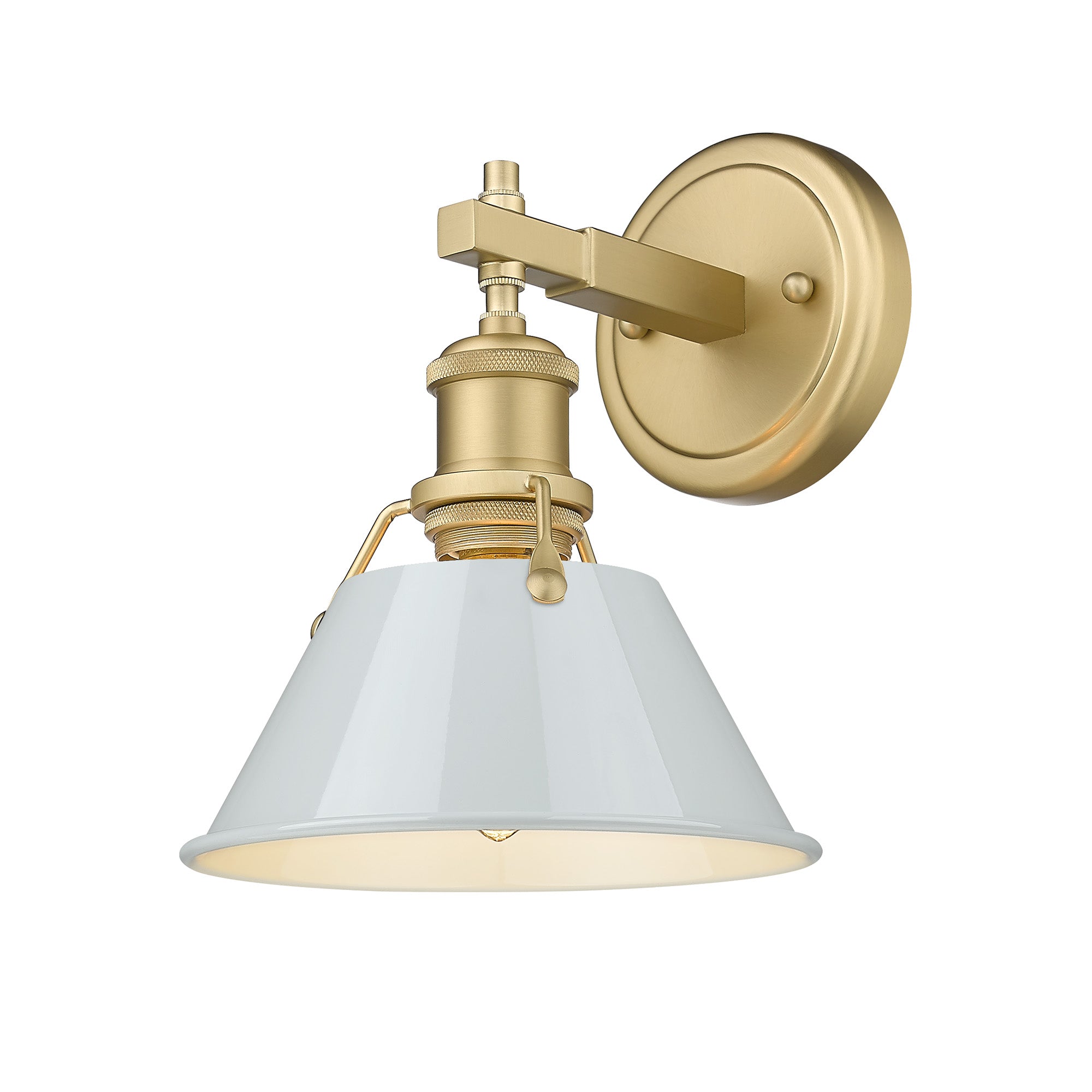 Yep by Golden Lighting Orwell 1-light Vanity in Brushed Champagne Brass and Dusky Blue shade - Default Title - Golden Lighting