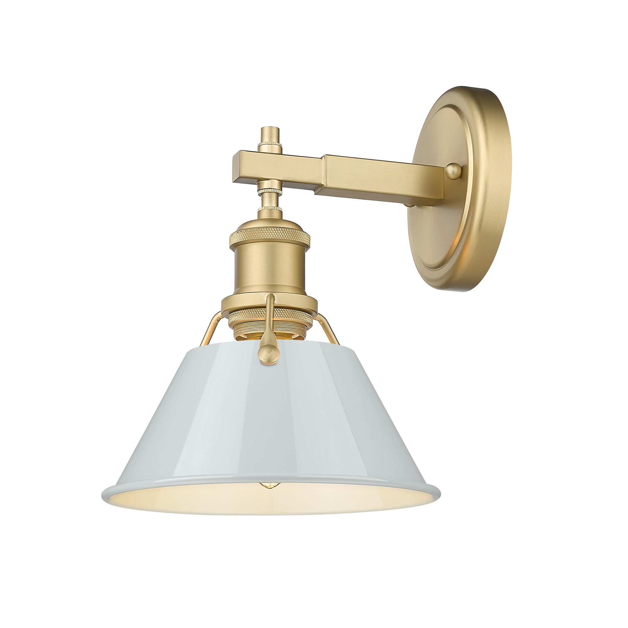 Yep by Golden Lighting Orwell 1-light Vanity in Brushed Champagne Brass and Dusky Blue shade - - Golden Lighting