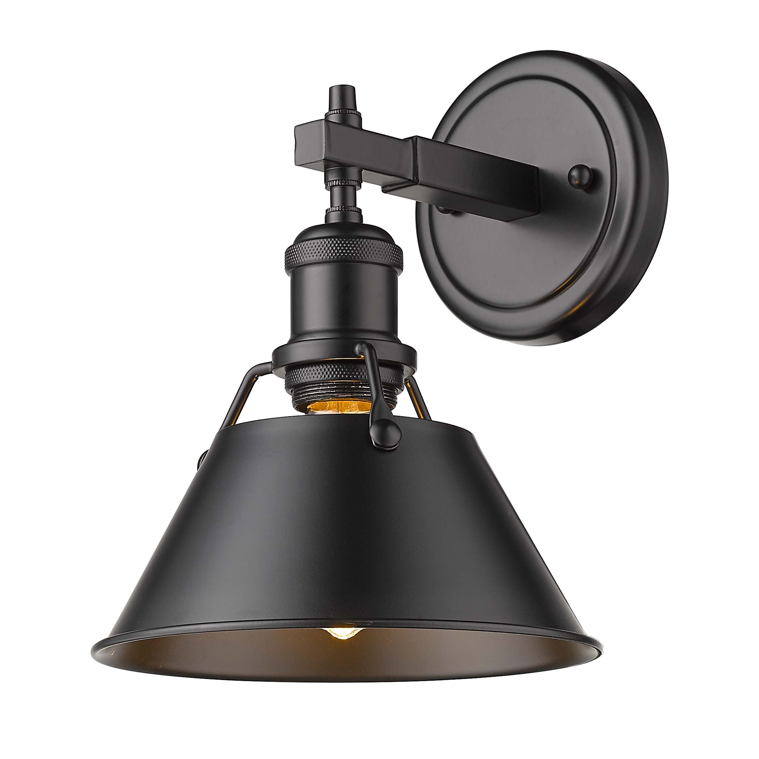 Yep by Golden Lighting Orwell 1-light Vanity in Matte Black - - Golden Lighting