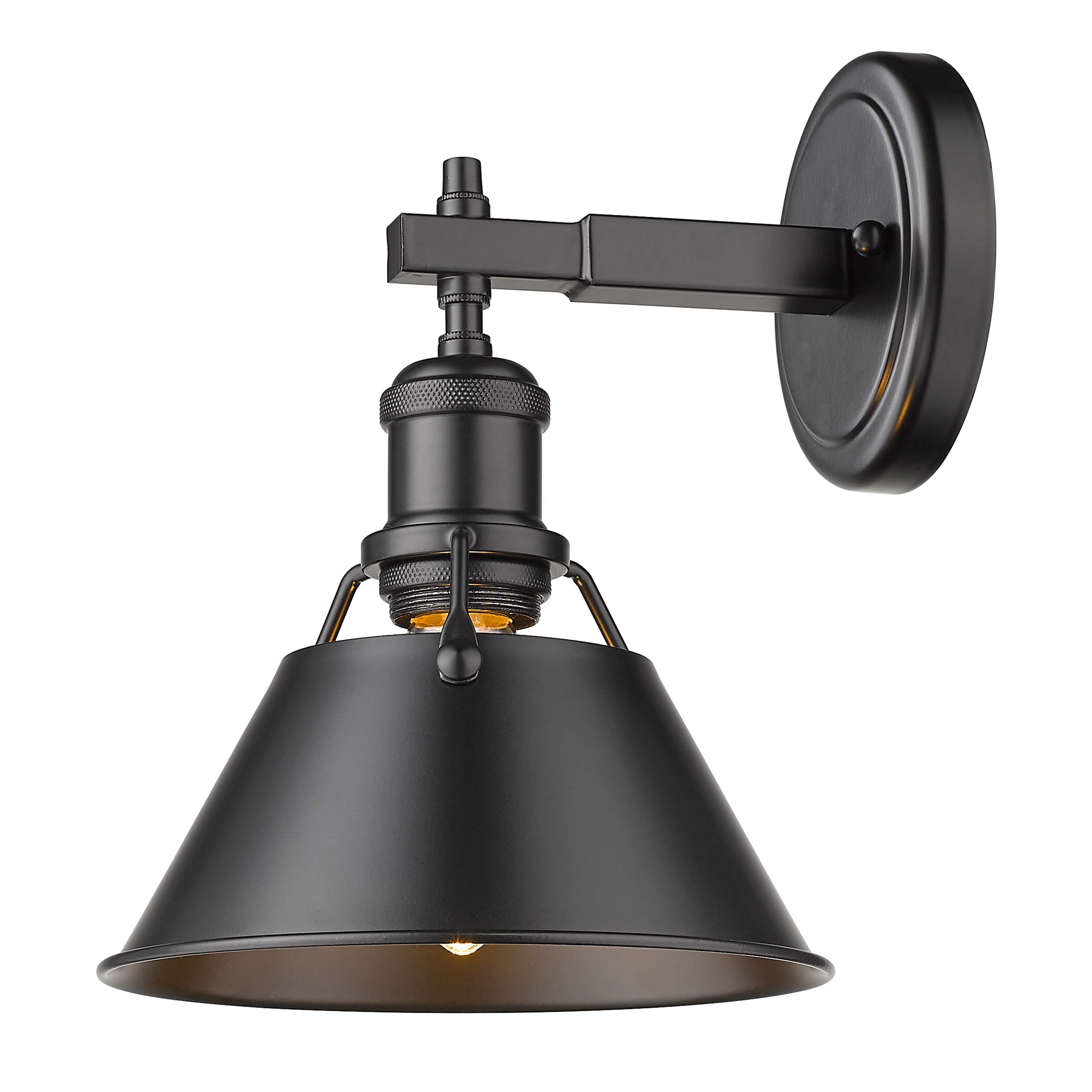 Yep by Golden Lighting Orwell 1-light Vanity in Matte Black - - Golden Lighting