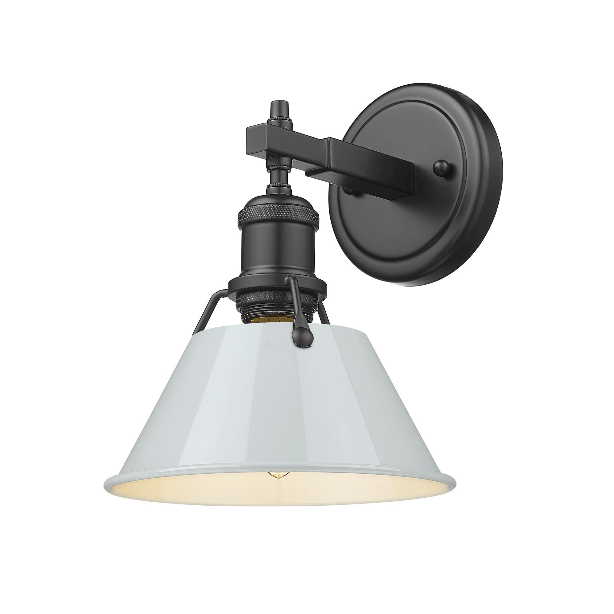 Yep by Golden Lighting Orwell 1-light Vanity in Matte Black and Dusky Blue shade - Default Title - Golden Lighting
