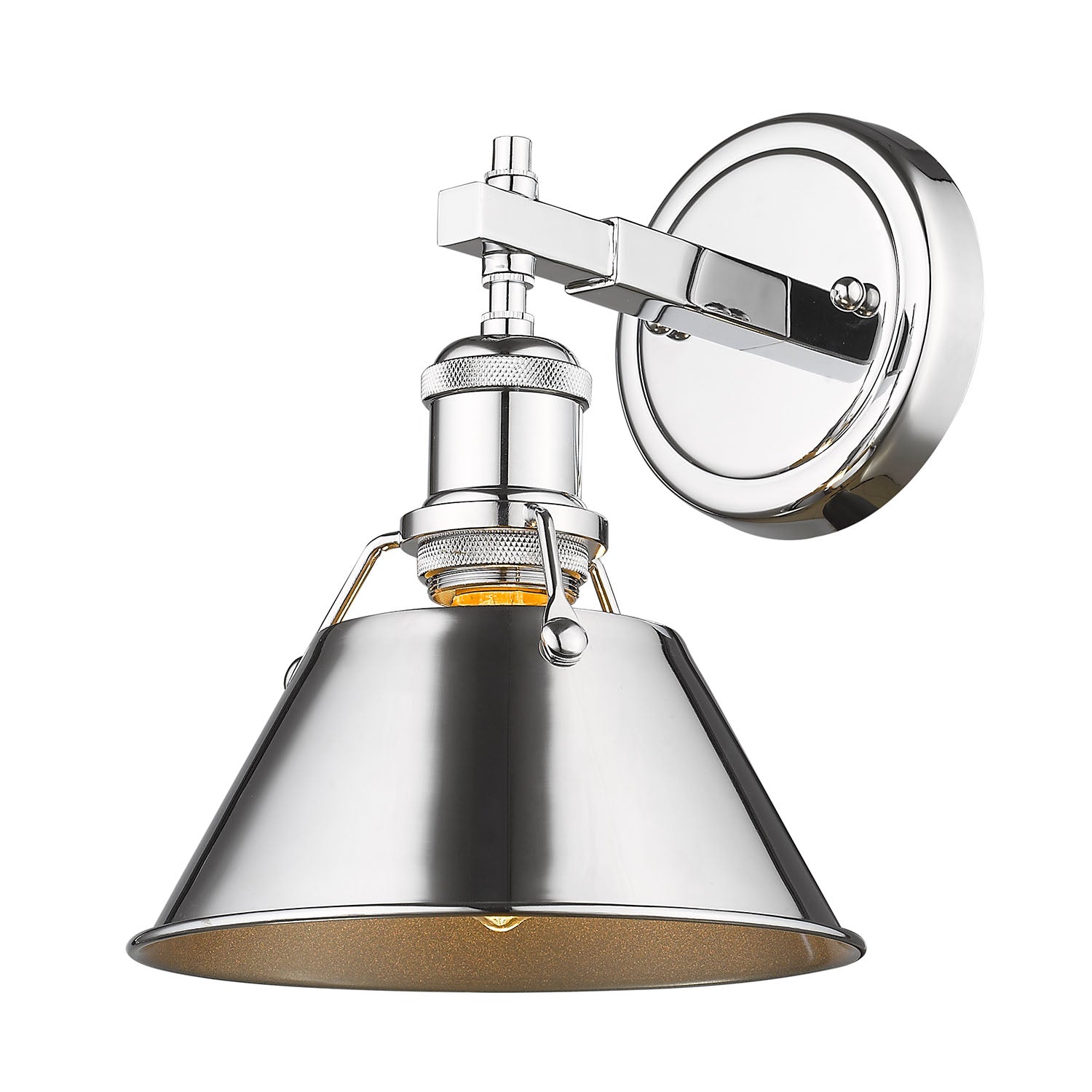 Orwell 1-Light Bath Vanity in Chrome - Default Title - Golden Lighting