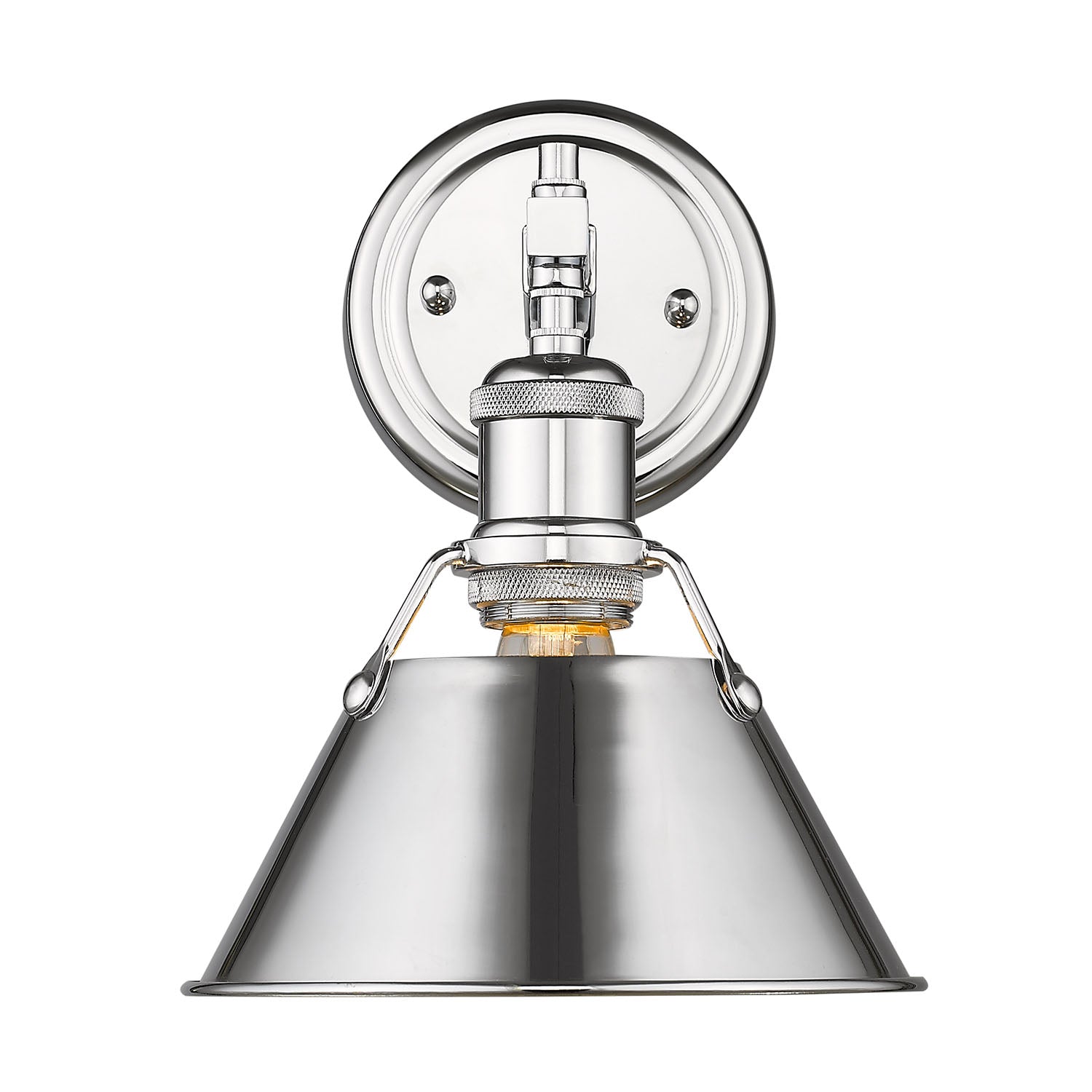 Orwell 1-Light Bath Vanity in Chrome - - Golden Lighting