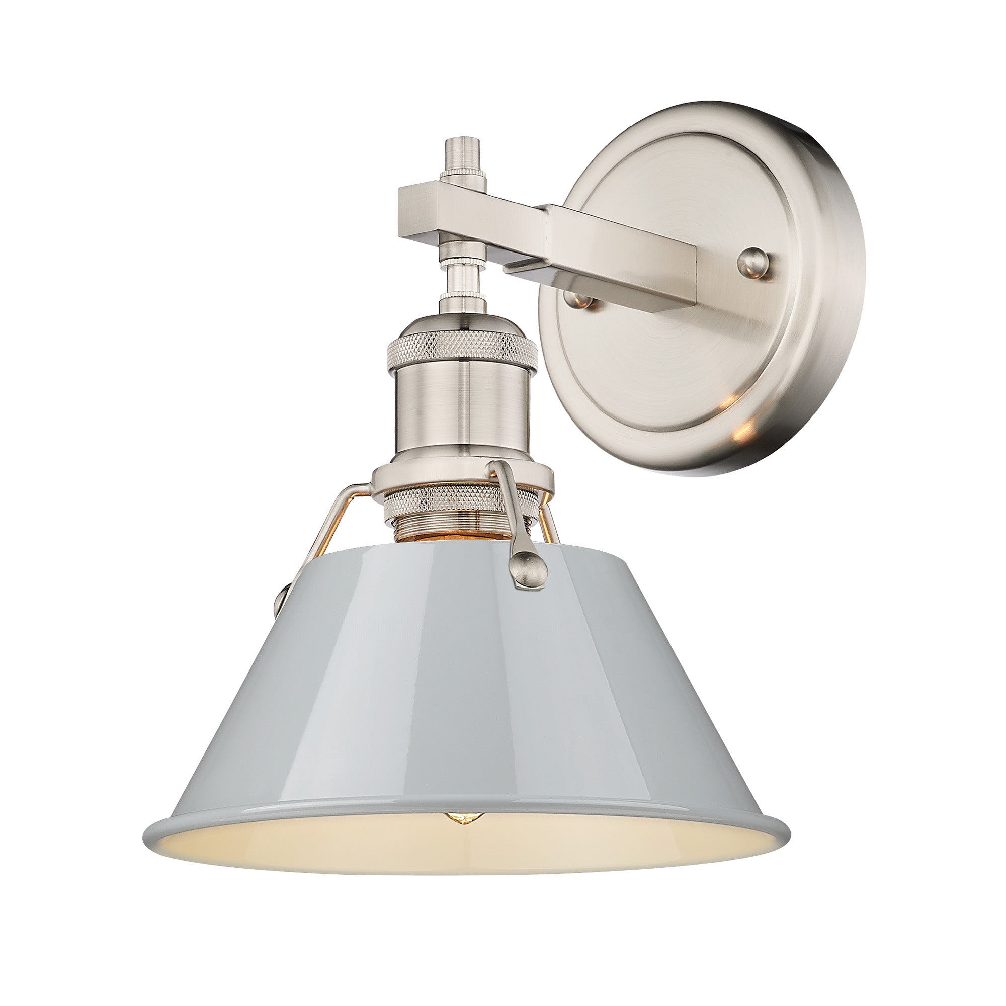 Yep by Golden Lighting Orwell 1-light Vanity in Pewter and Dusky Blue shade - Default Title - Golden Lighting