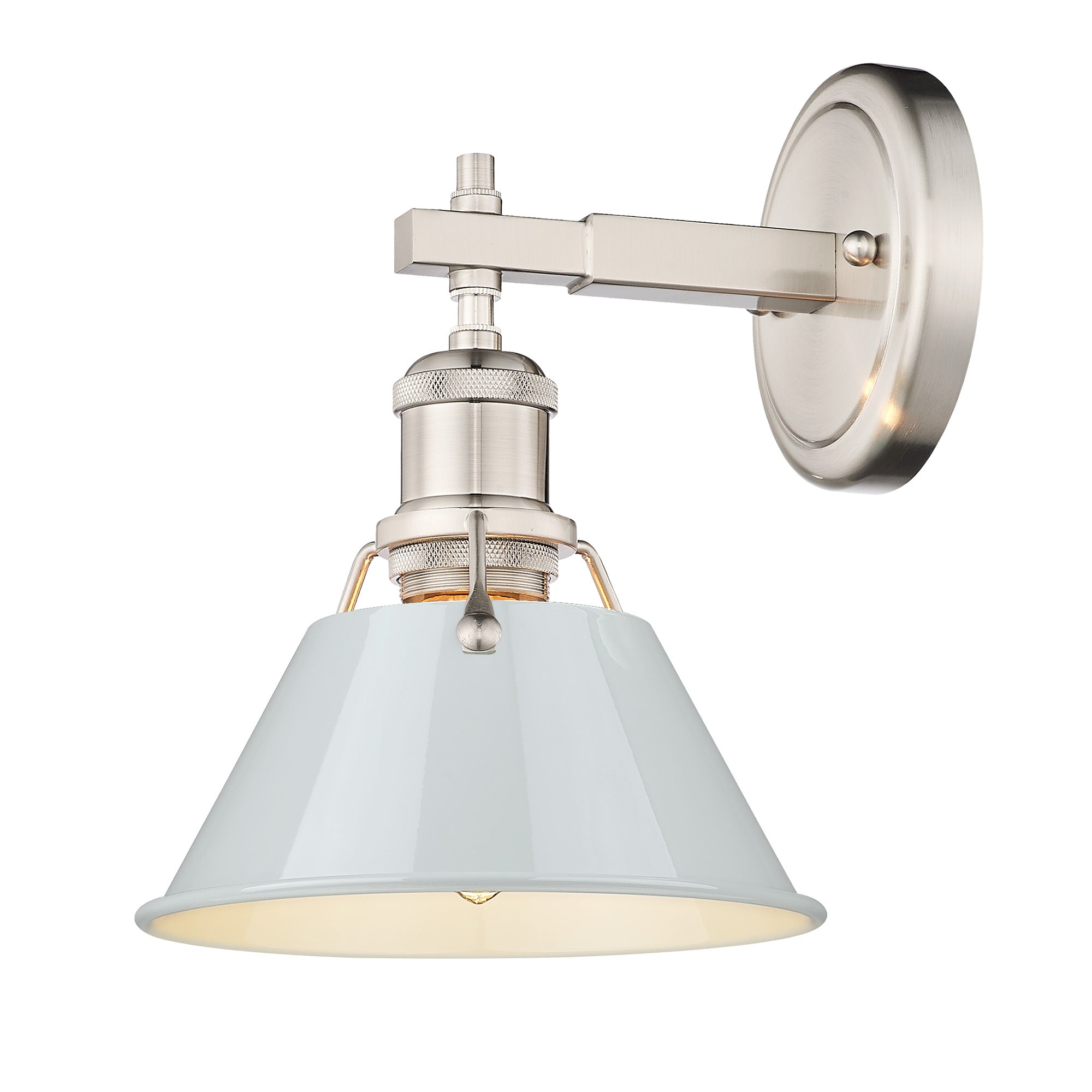 Yep by Golden Lighting Orwell 1-light Vanity in Pewter and Dusky Blue shade - - Golden Lighting