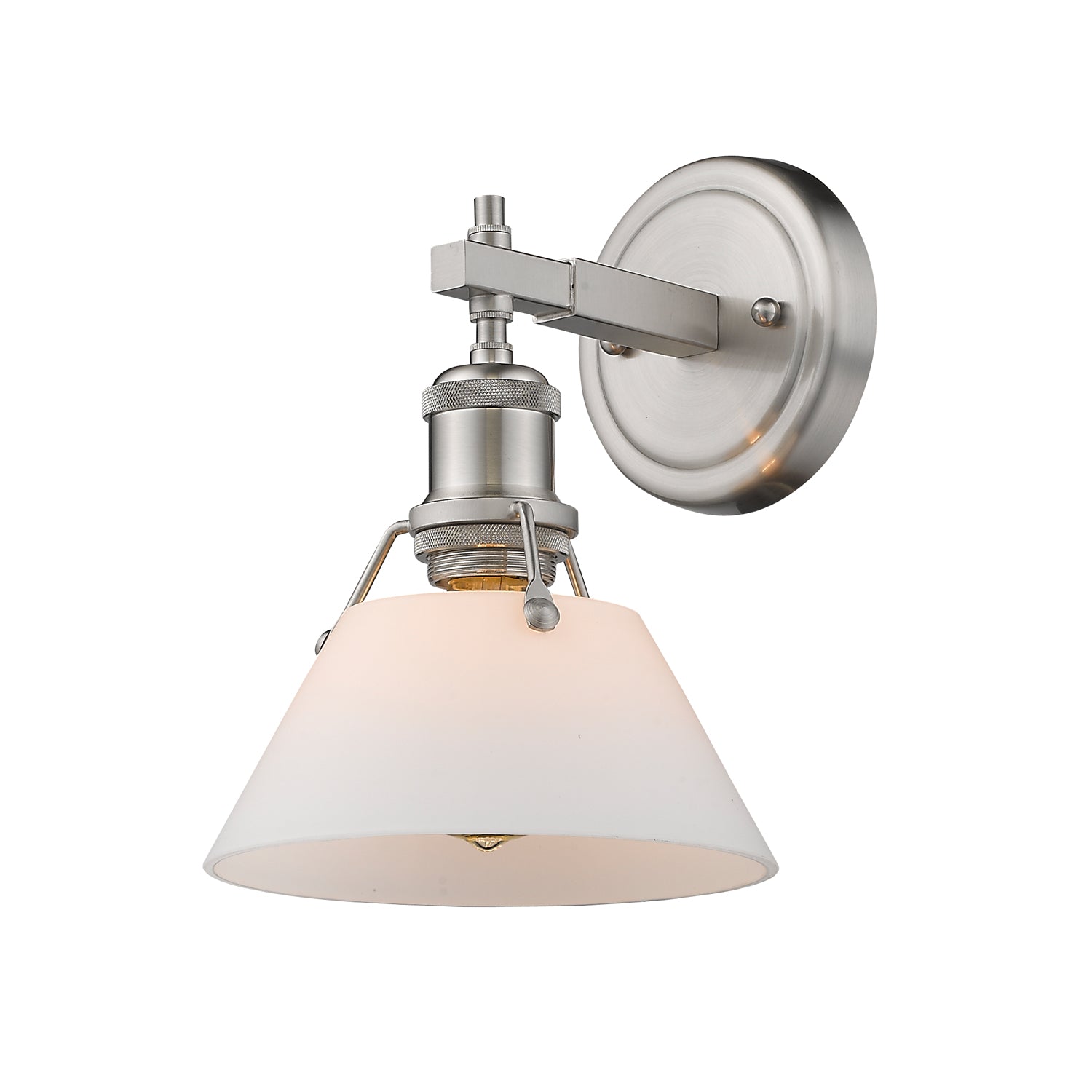 Yep by Golden Lighting Orwell 1-light Vanity in Pewter and Opal Glass - Default Title - Golden Lighting