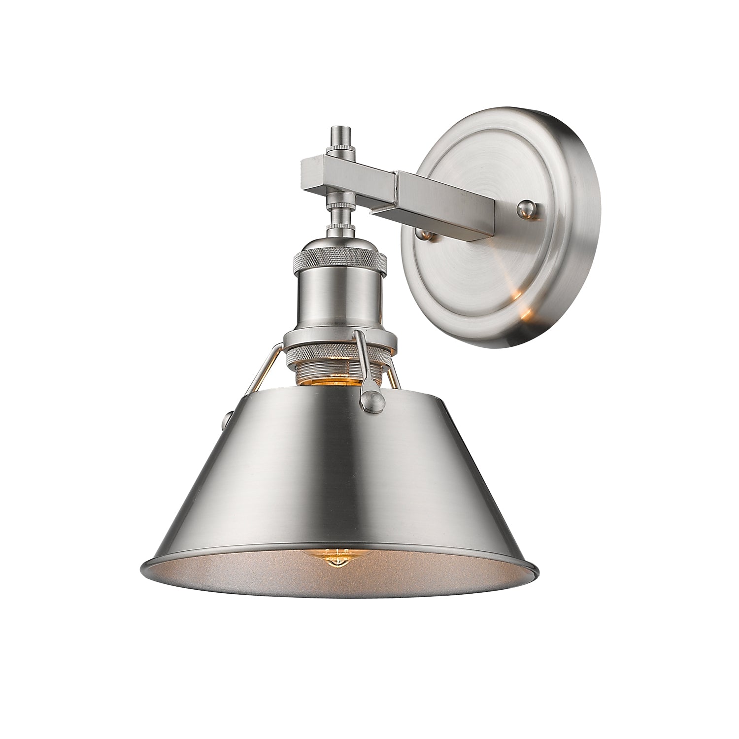 Yep by Golden Lighting Orwell 1-light Vanity in Pewter - - Golden Lighting