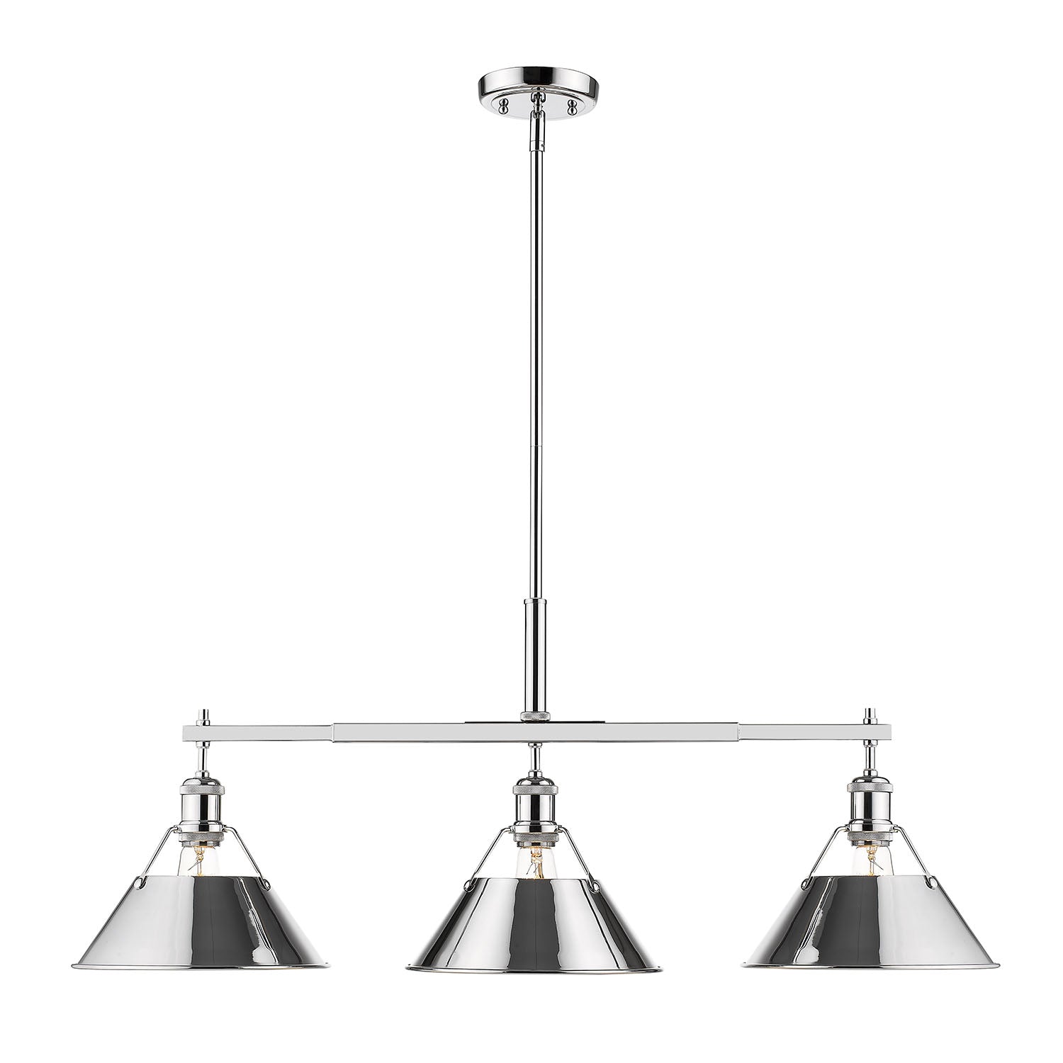Yep by Golden Lighting Orwell 3-light Island Light in Chrome - - Golden Lighting