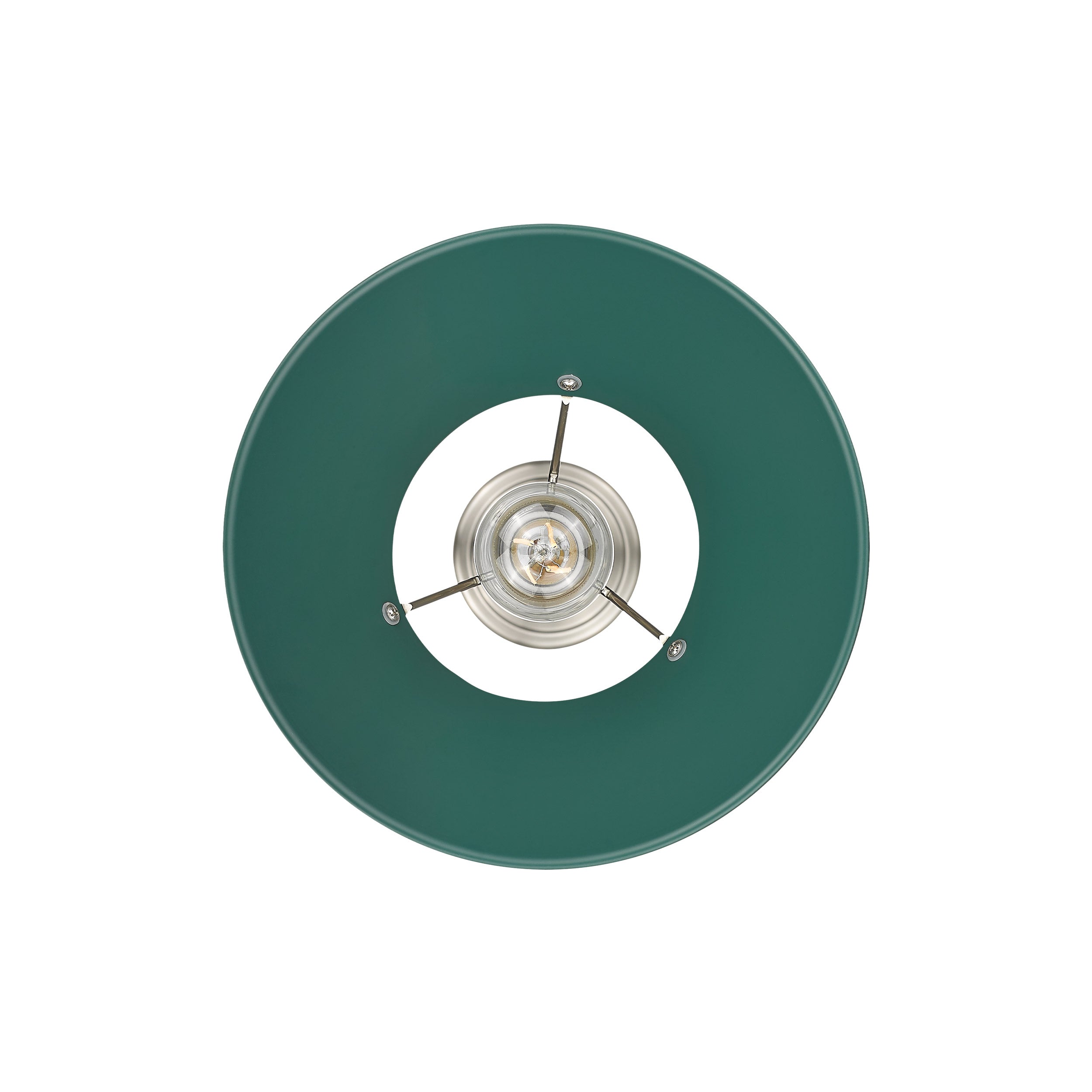 Yep by Golden Lighting Orwell 1-light 14in Pendant in Pewter and Pine Green shade - - Golden Lighting