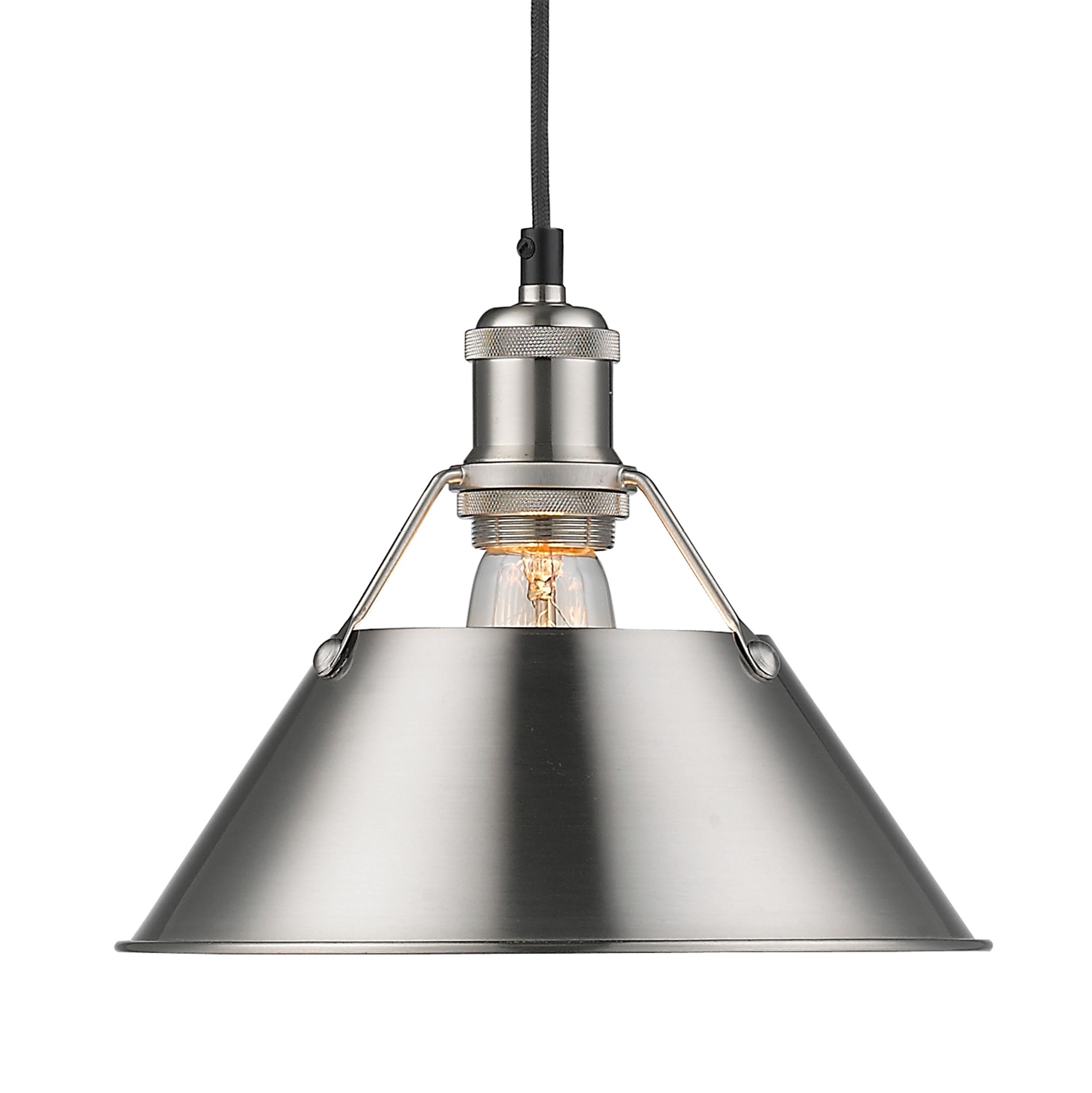 Yep by Golden Lighting Orwell 1-light 10in Pendant in Pewter - - Golden Lighting