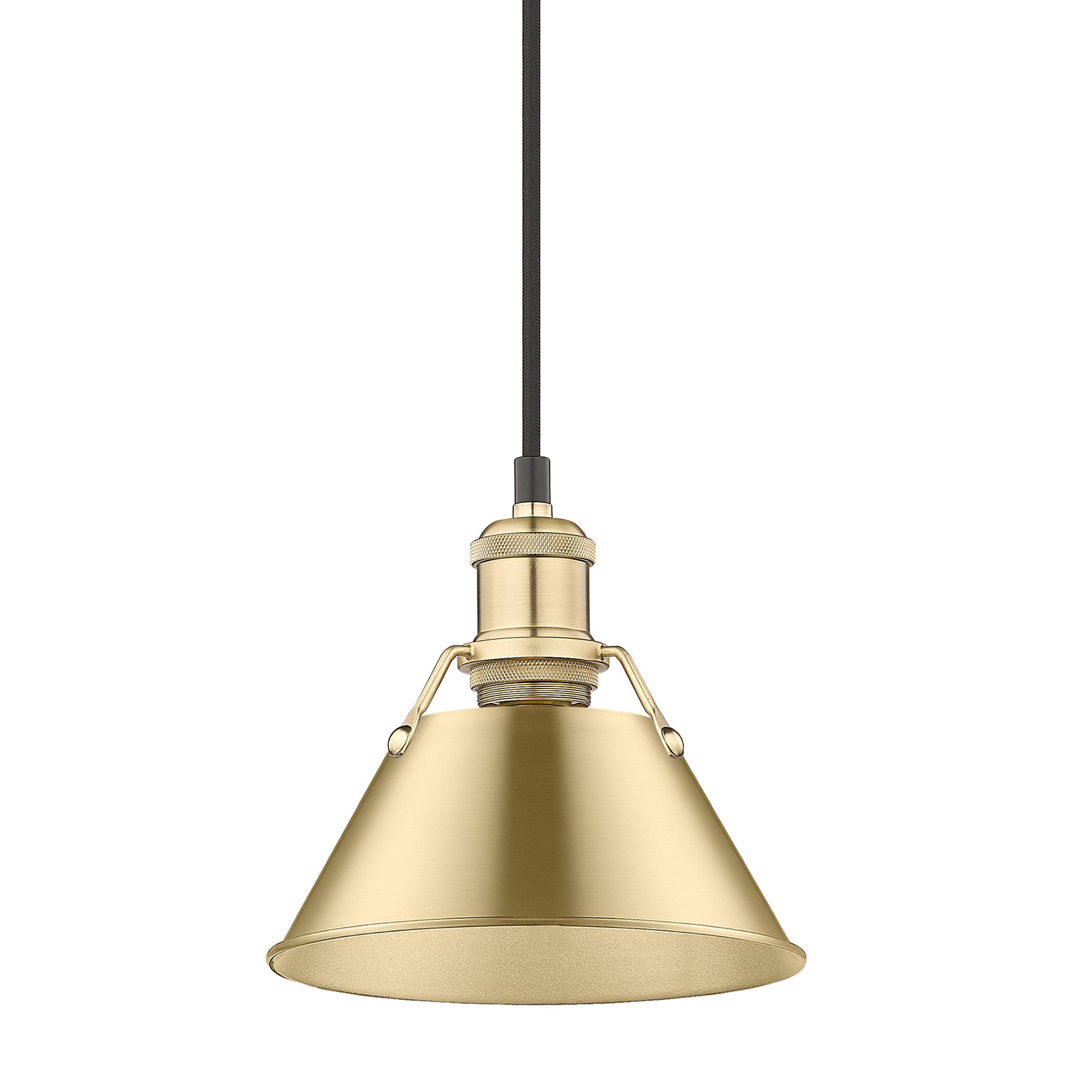 Yep by Golden Lighting Orwell 1-light 8in Pendant in Brushed Champagne Brass - - Golden Lighting