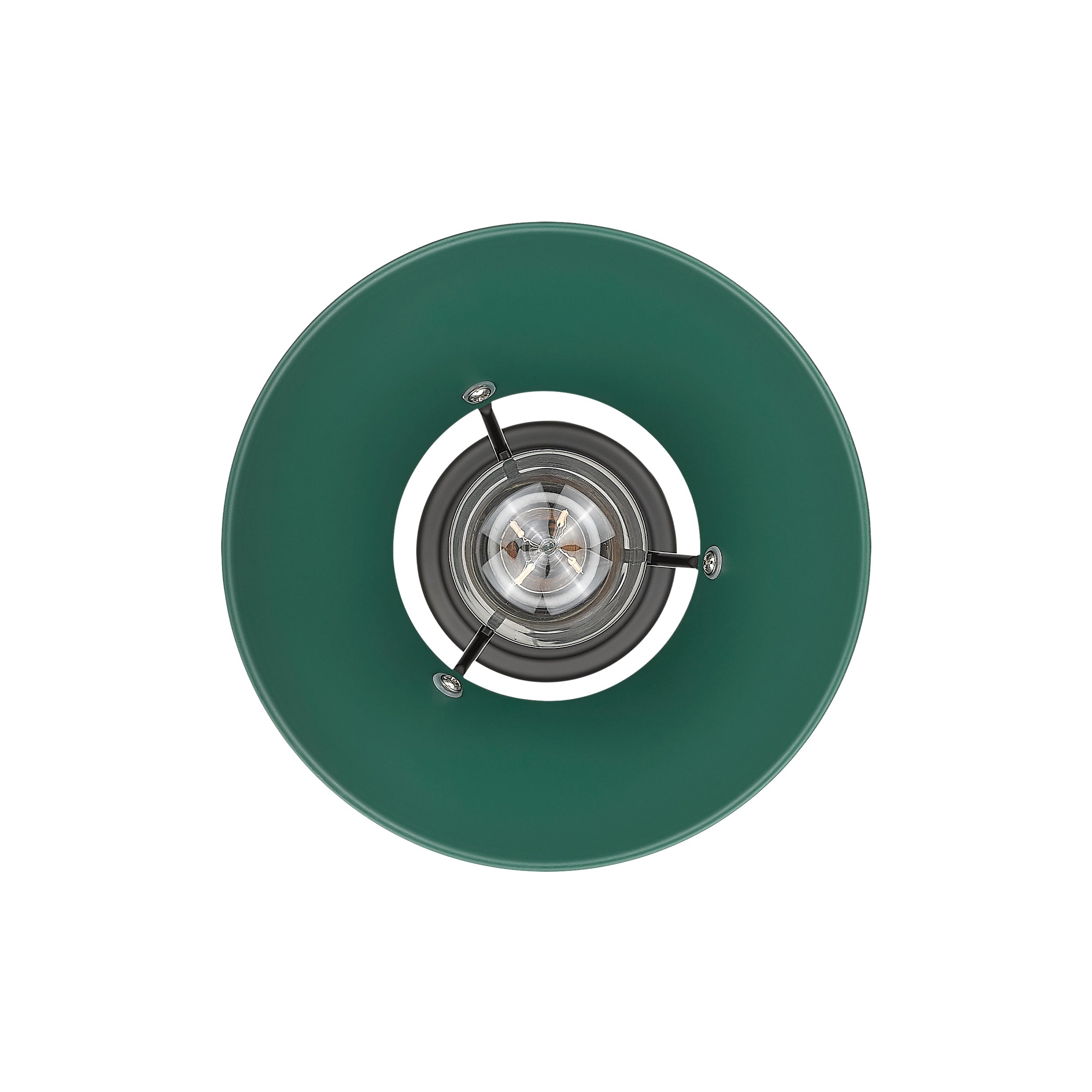 Yep by Golden Lighting Orwell 1-light 8in Pendant in Matte Black and Pine Green shade - - Golden Lighting