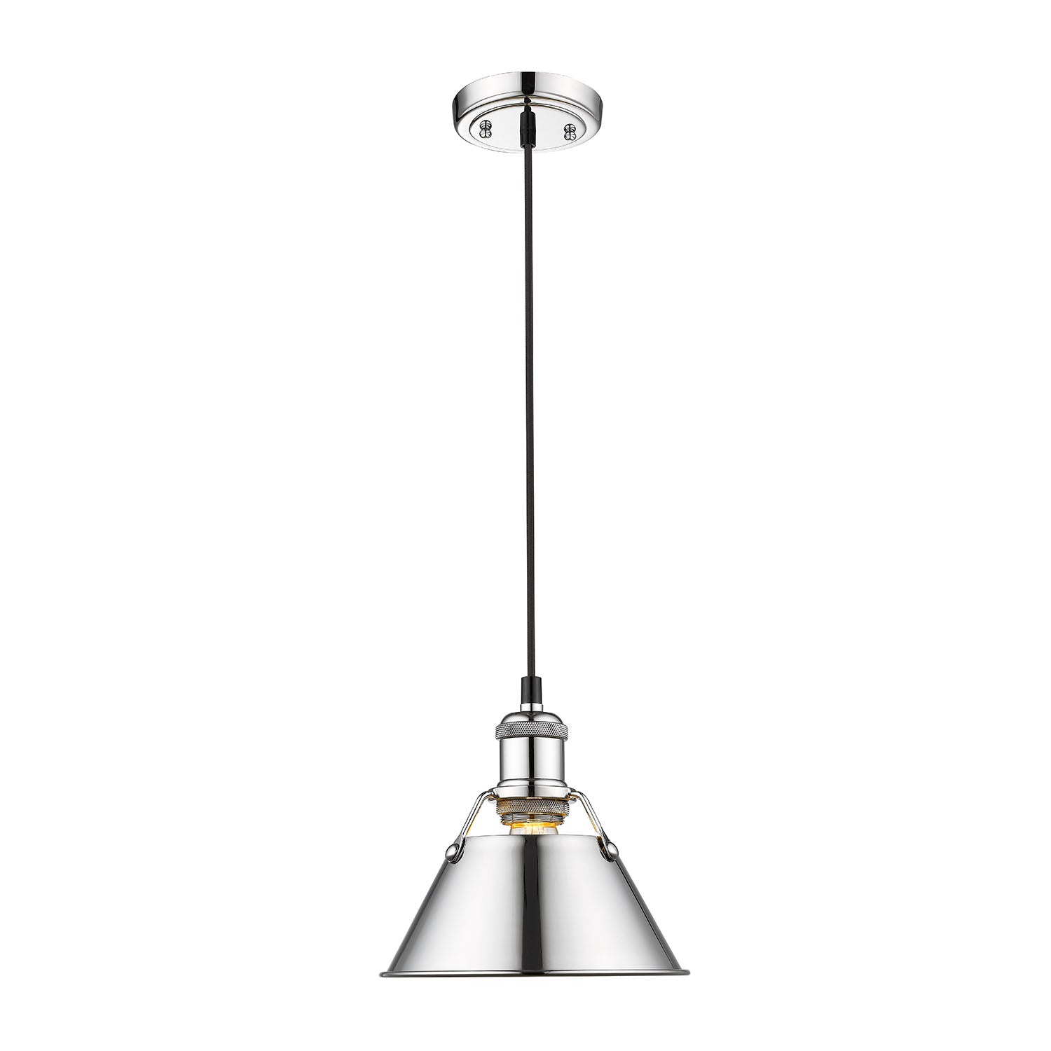 Yep by Golden Lighting Orwell 1-light 8in Pendant in Chrome - - Golden Lighting