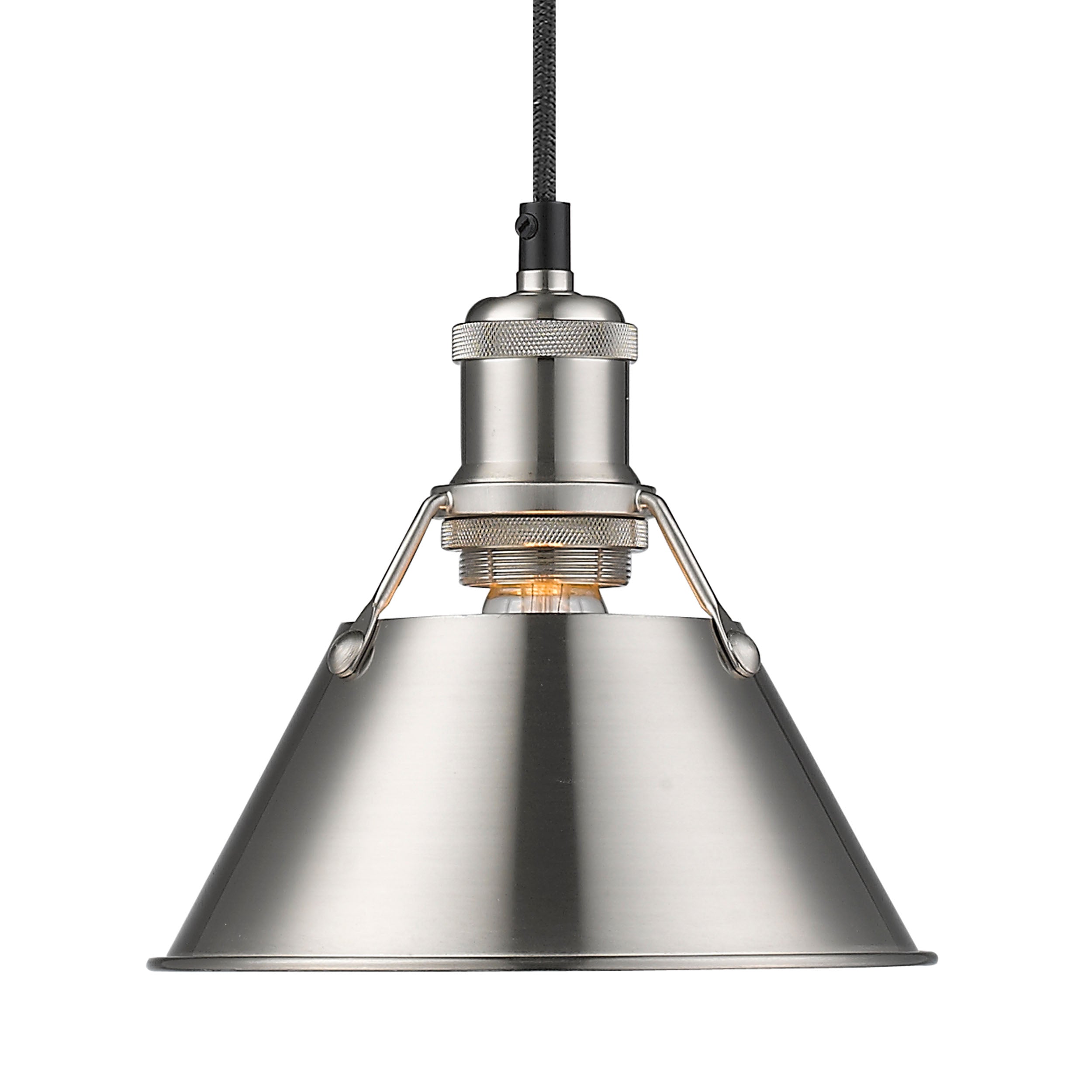 Yep by Golden Lighting Orwell 1-light 8in Pendant in Pewter - Default Title - Golden Lighting