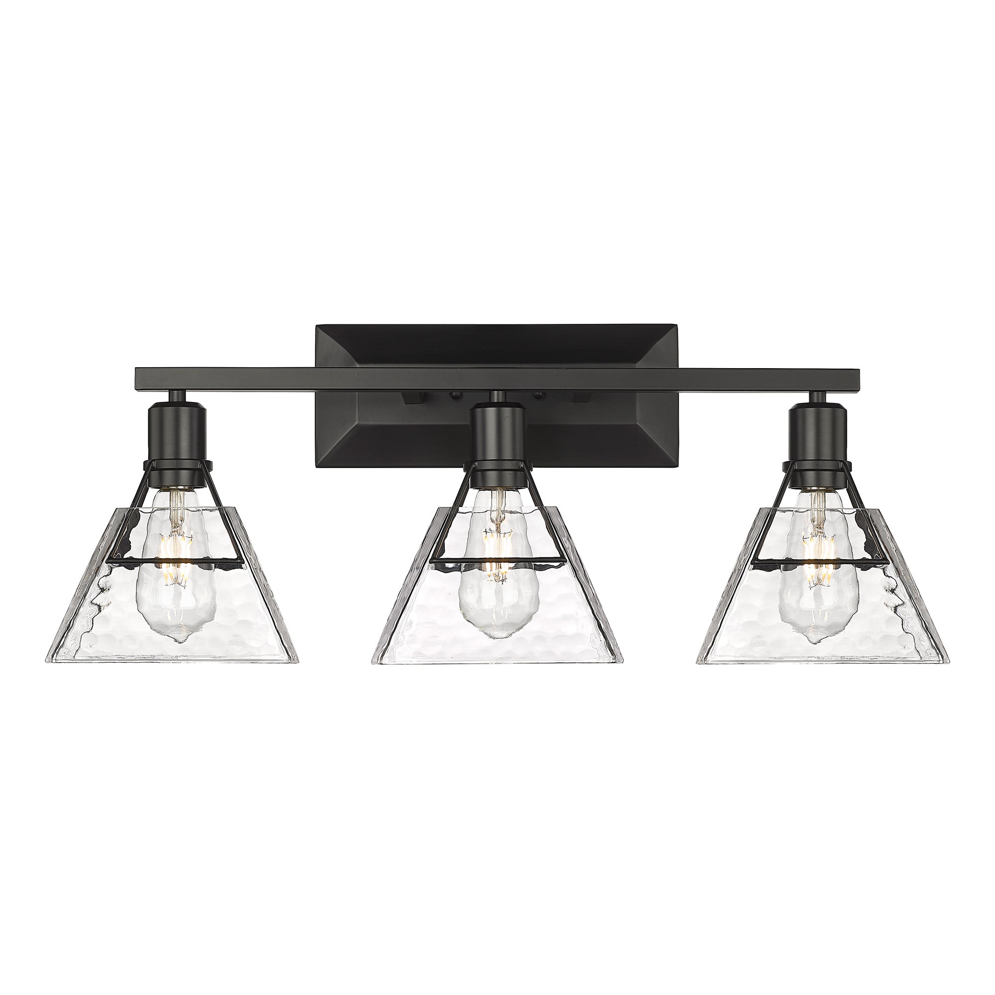 Golden Lighting Kepler 3-light Vanity in Matte Black - - Golden Lighting