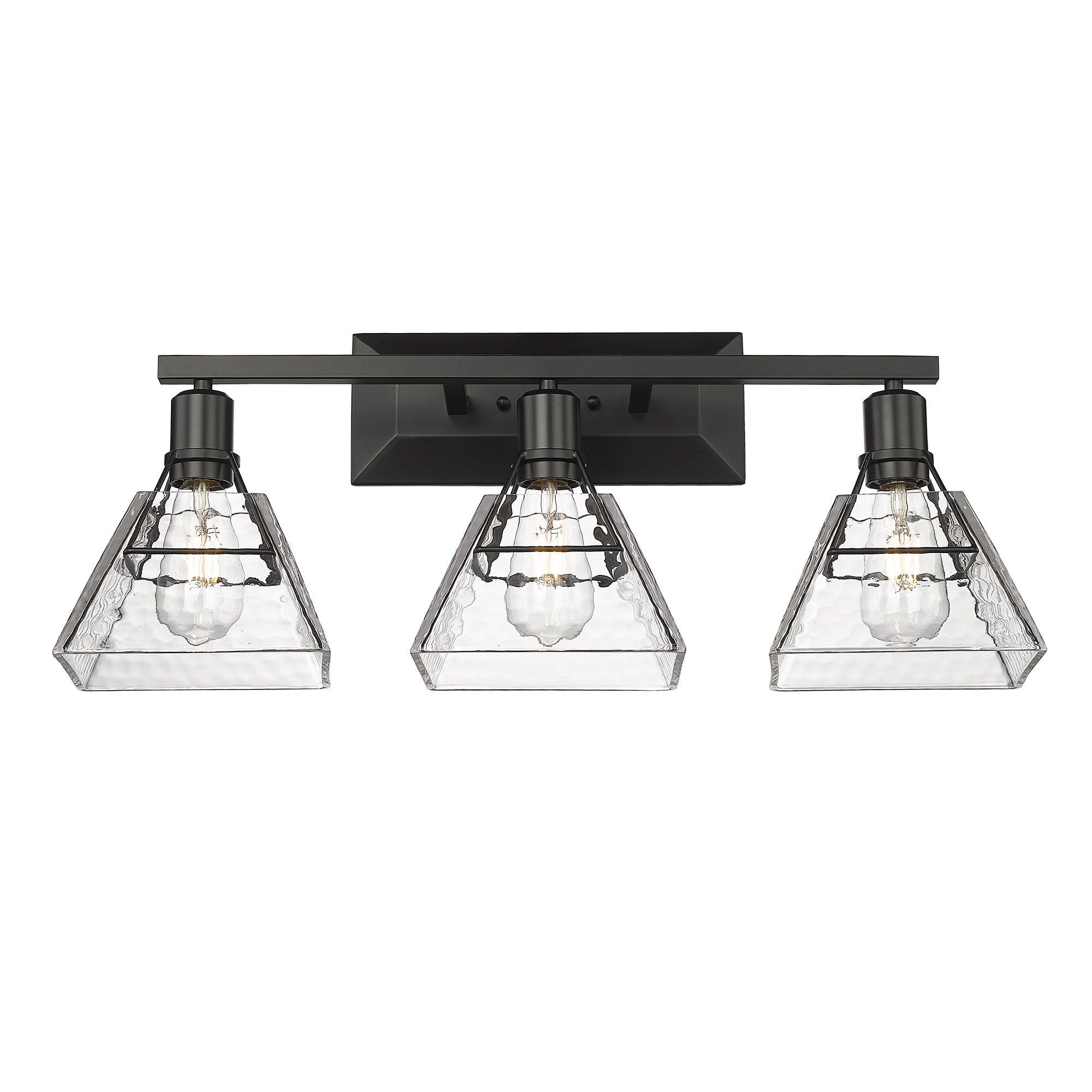 Golden Lighting Kepler 3-light Vanity in Matte Black - - Golden Lighting