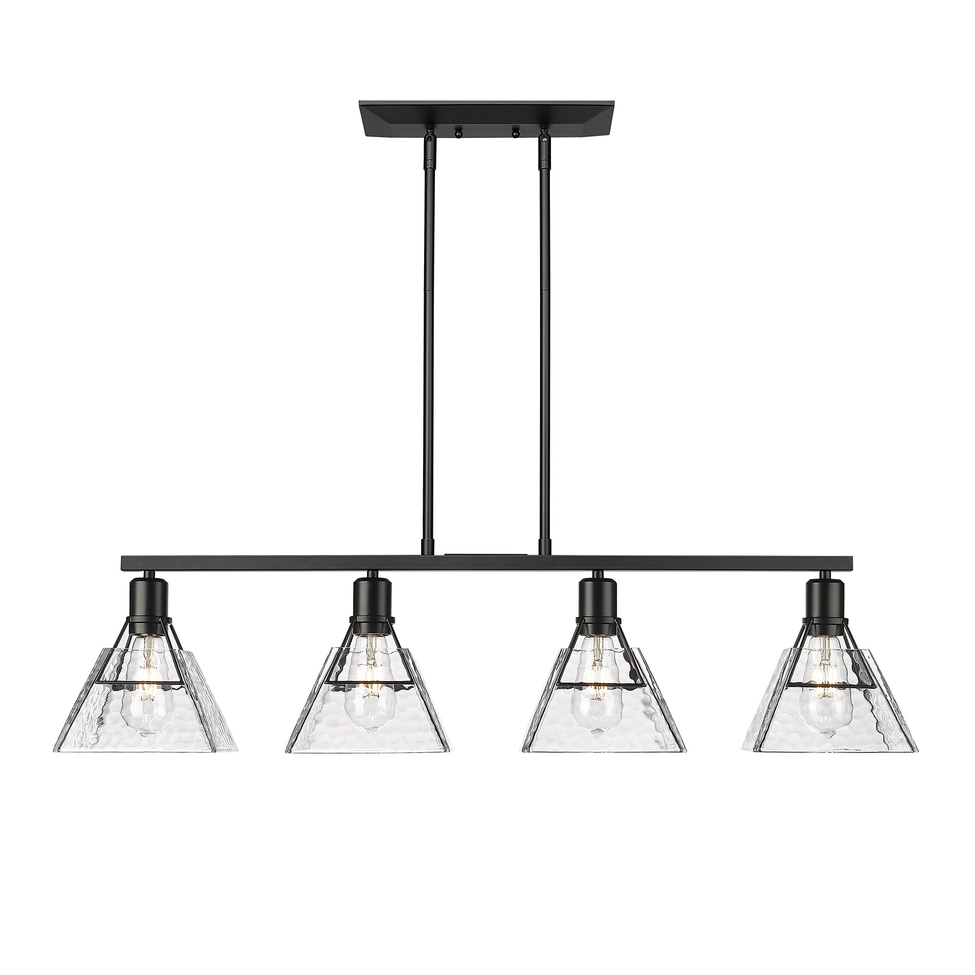 Golden Lighting Kepler 4-light Island Light in Matte Black