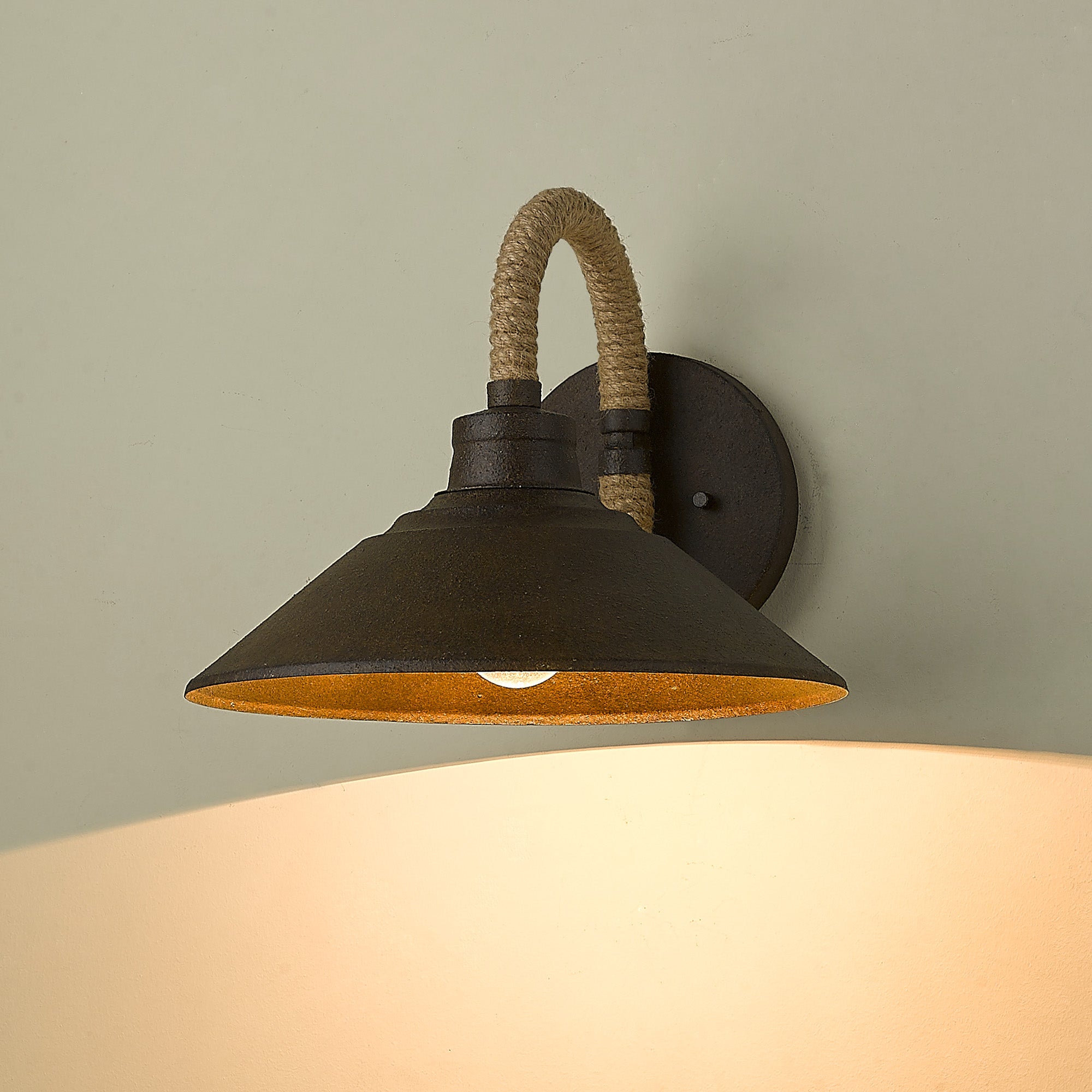 Golden Lighting Journey 1-light Wall Sconce in Dark Rust