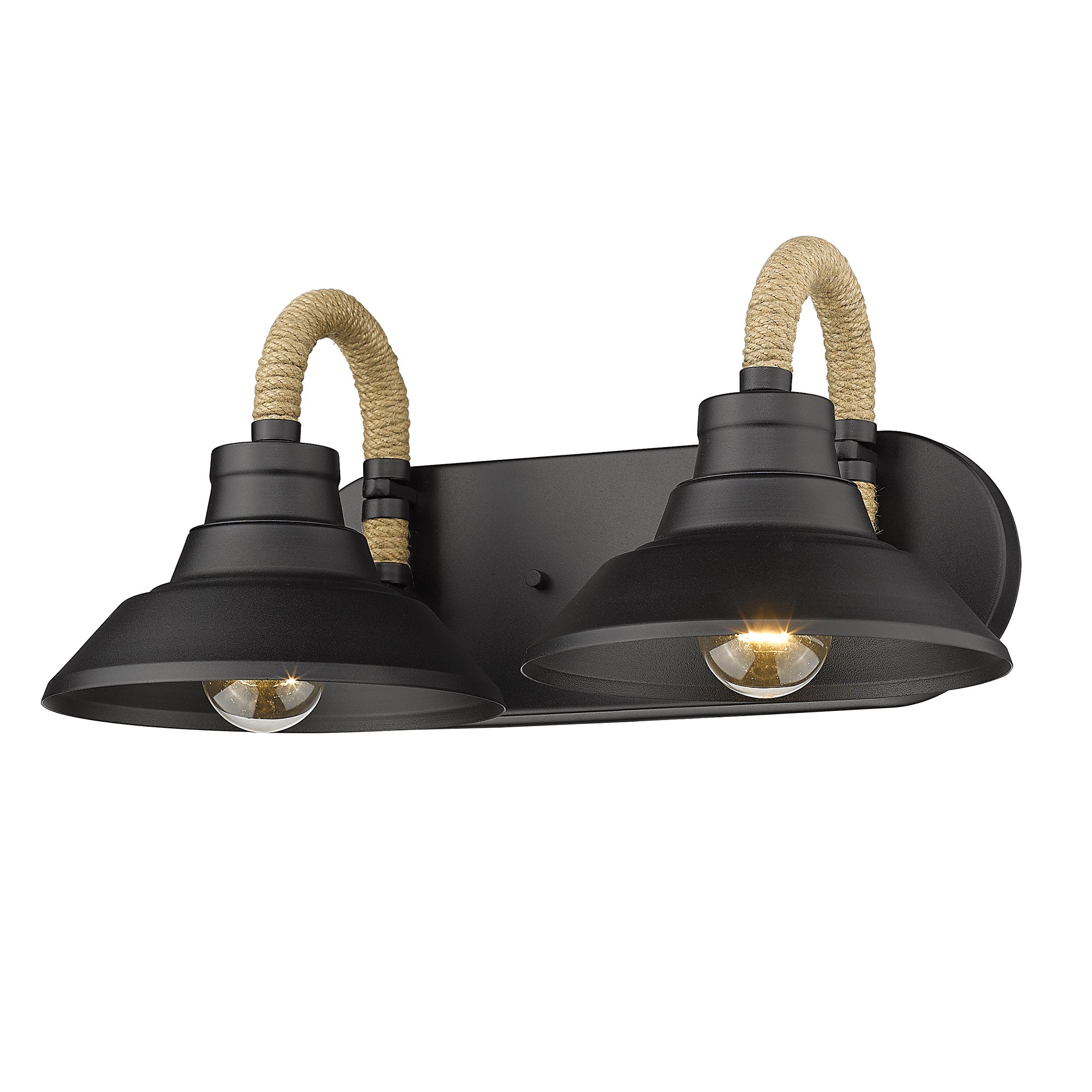 Golden Lighting Journey 2-light Vanity in Natural Black - - Golden Lighting