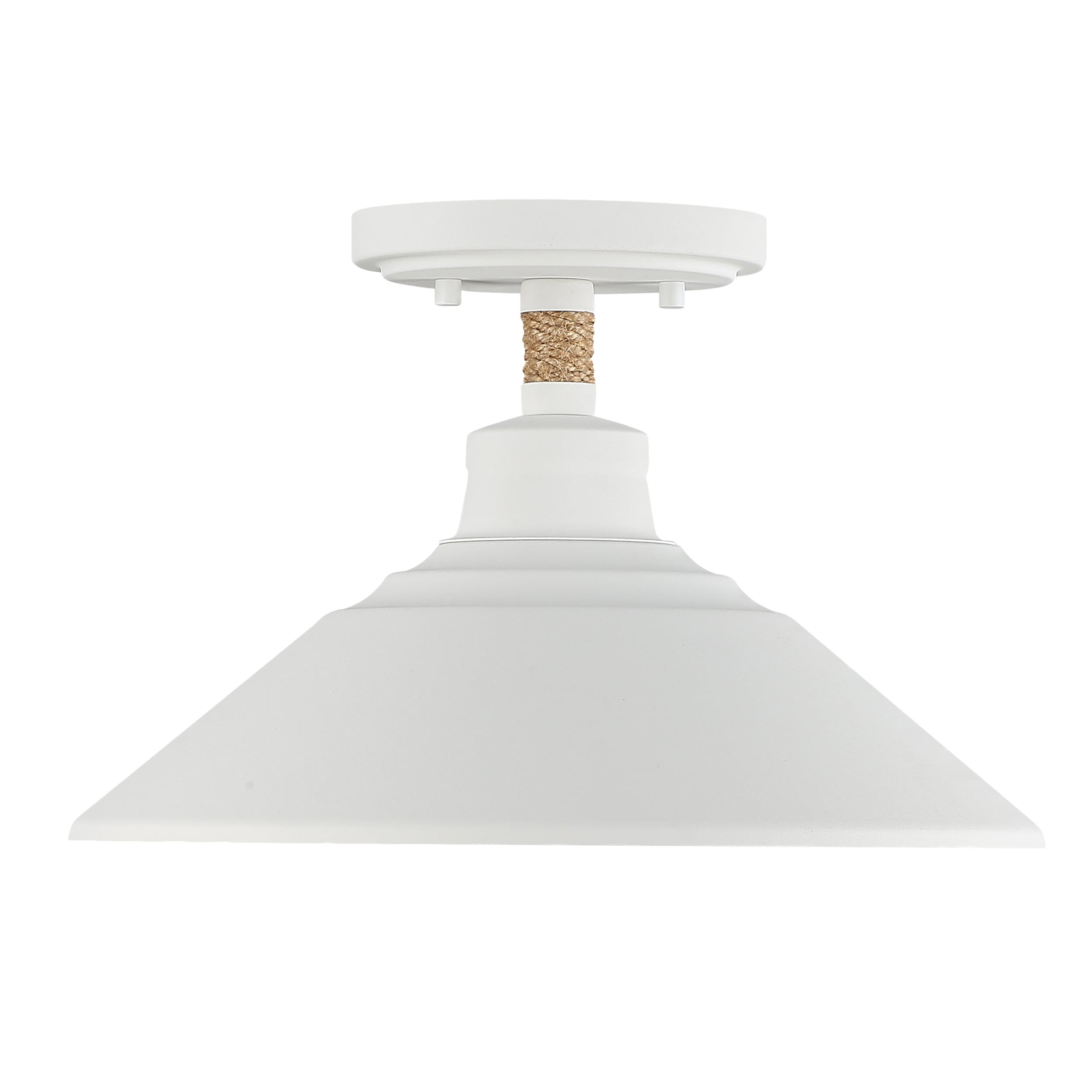 Golden Lighting Journey 1-light Semi-Flush Mount in Natural White - - Golden Lighting