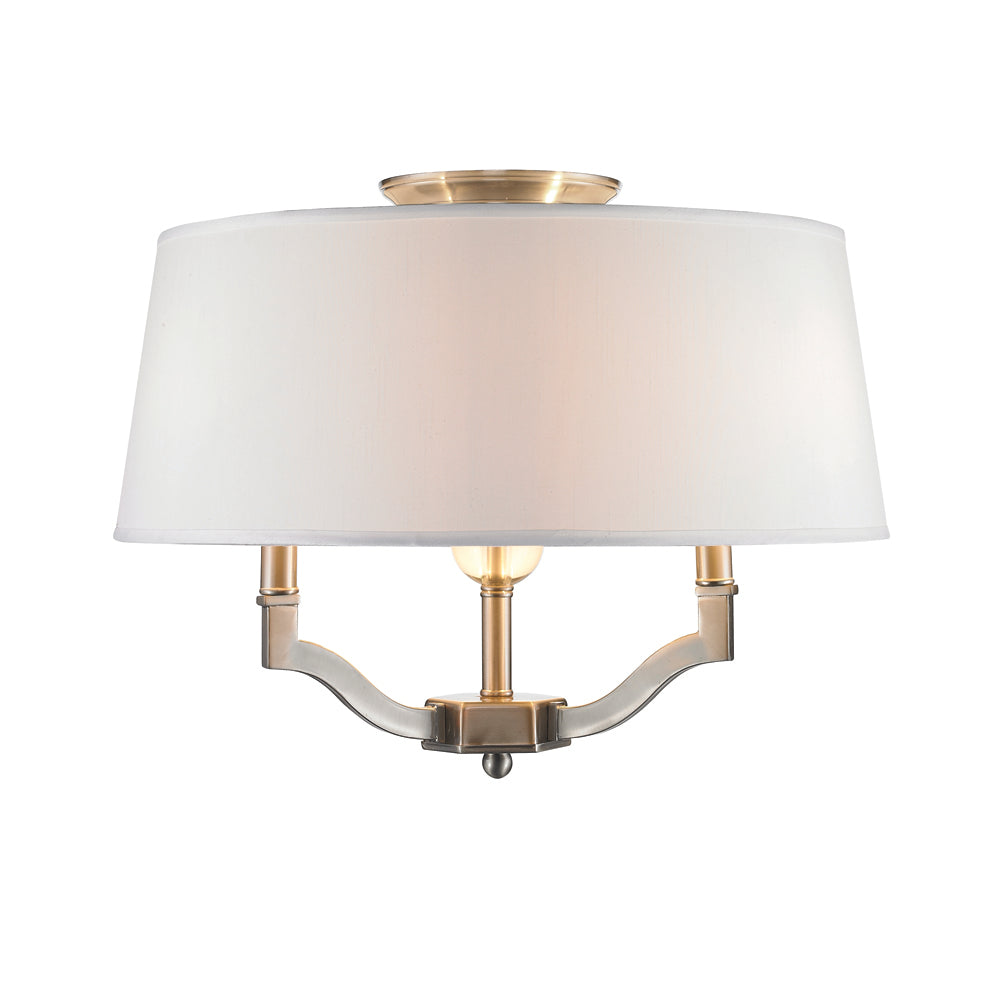 Waverly 3-light Semi-Flush Mount in Pewter