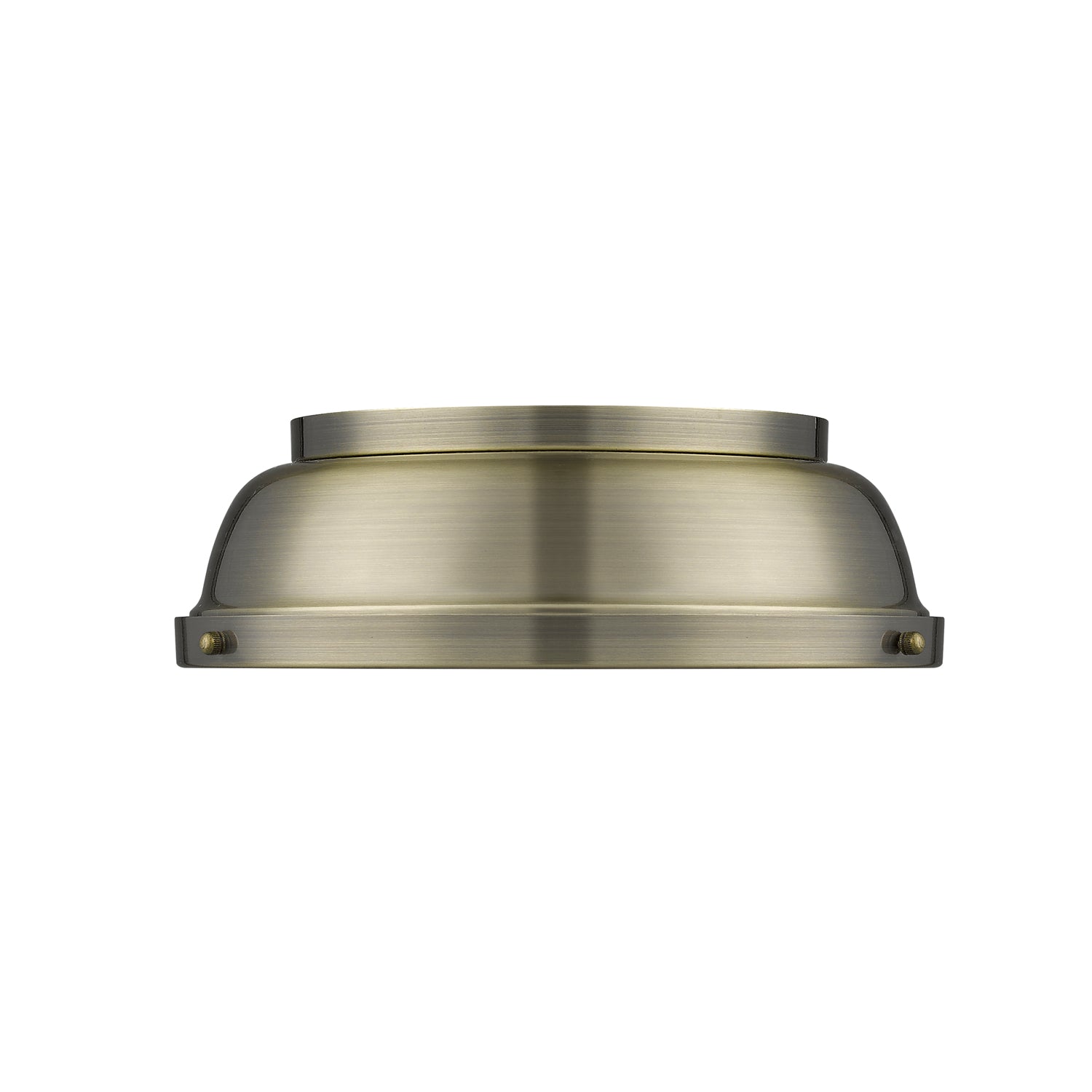 Duncan 14" Flush Mount in Aged Brass with an Aged Brass Shade - Default Title - Golden Lighting