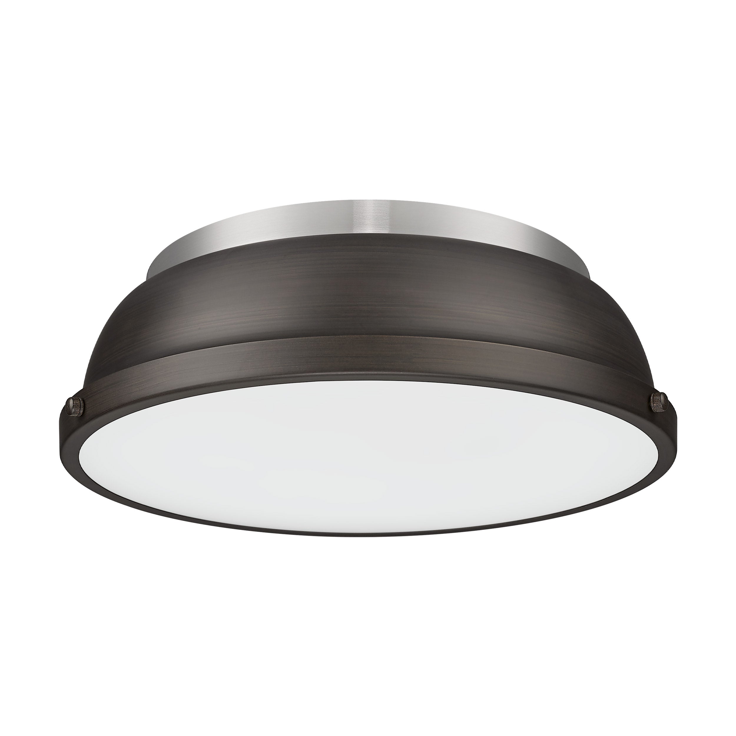 Duncan 3-Light Bath Vanity in Rubbed Bronze with Matte Black - Default Title - Golden Lighting
