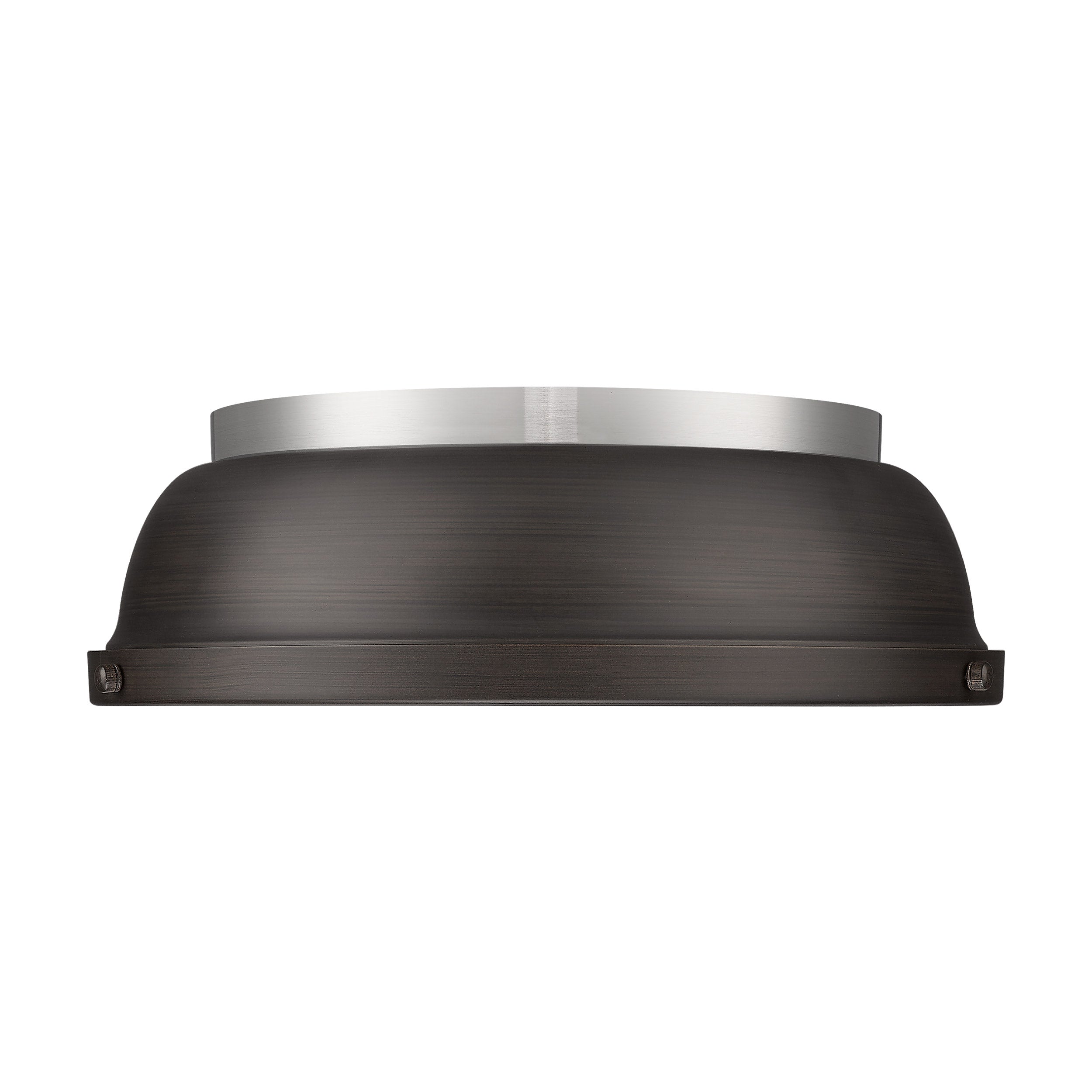 Duncan 3-Light Bath Vanity in Rubbed Bronze with Matte Black - - Golden Lighting