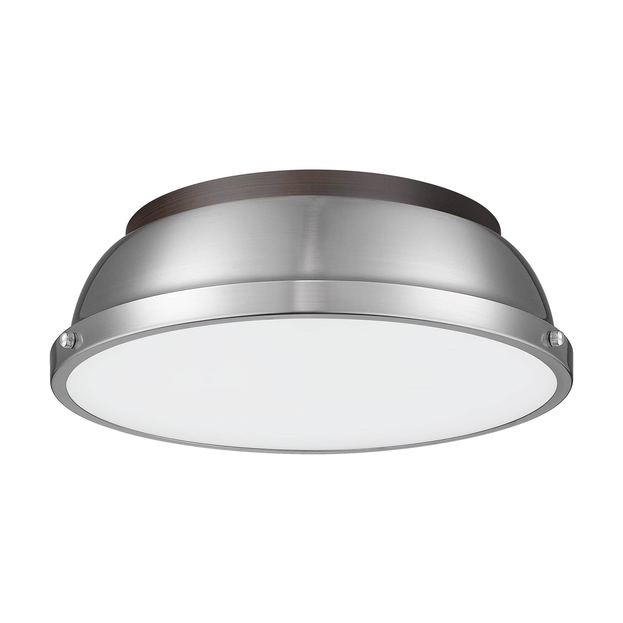 Duncan 3-Light Bath Vanity in Rubbed Bronze with Matte White - Default Title - Golden Lighting