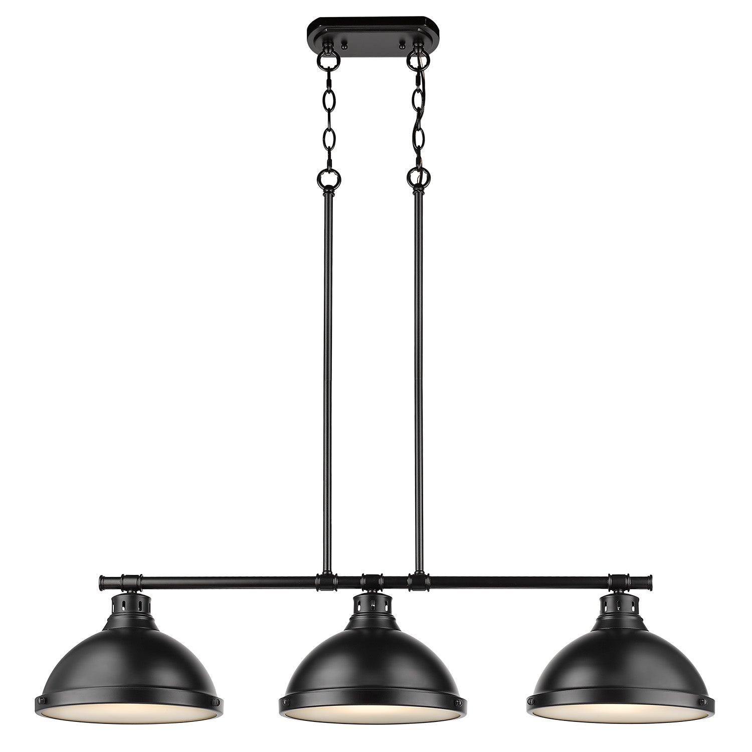 Yep by Golden Lighting Duncan 3-light Island Light in Matte Black - - Golden Lighting