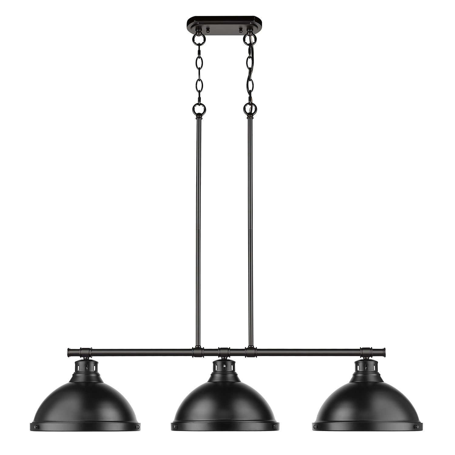 Yep by Golden Lighting Duncan 3-light Island Light in Matte Black - - Golden Lighting