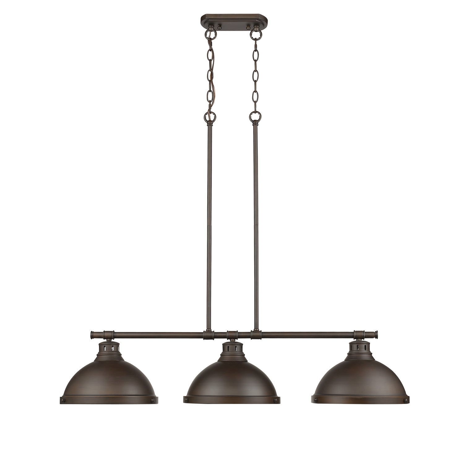 Duncan 3-light Island Light in Rubbed Bronze - - Golden Lighting